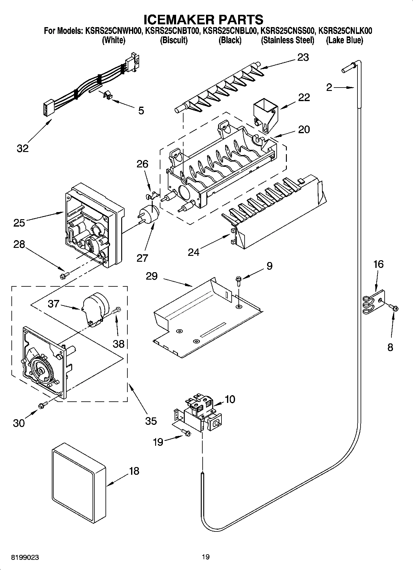 12 - ICEMAKER PARTS, PARTS NOT ILLUSTRATED