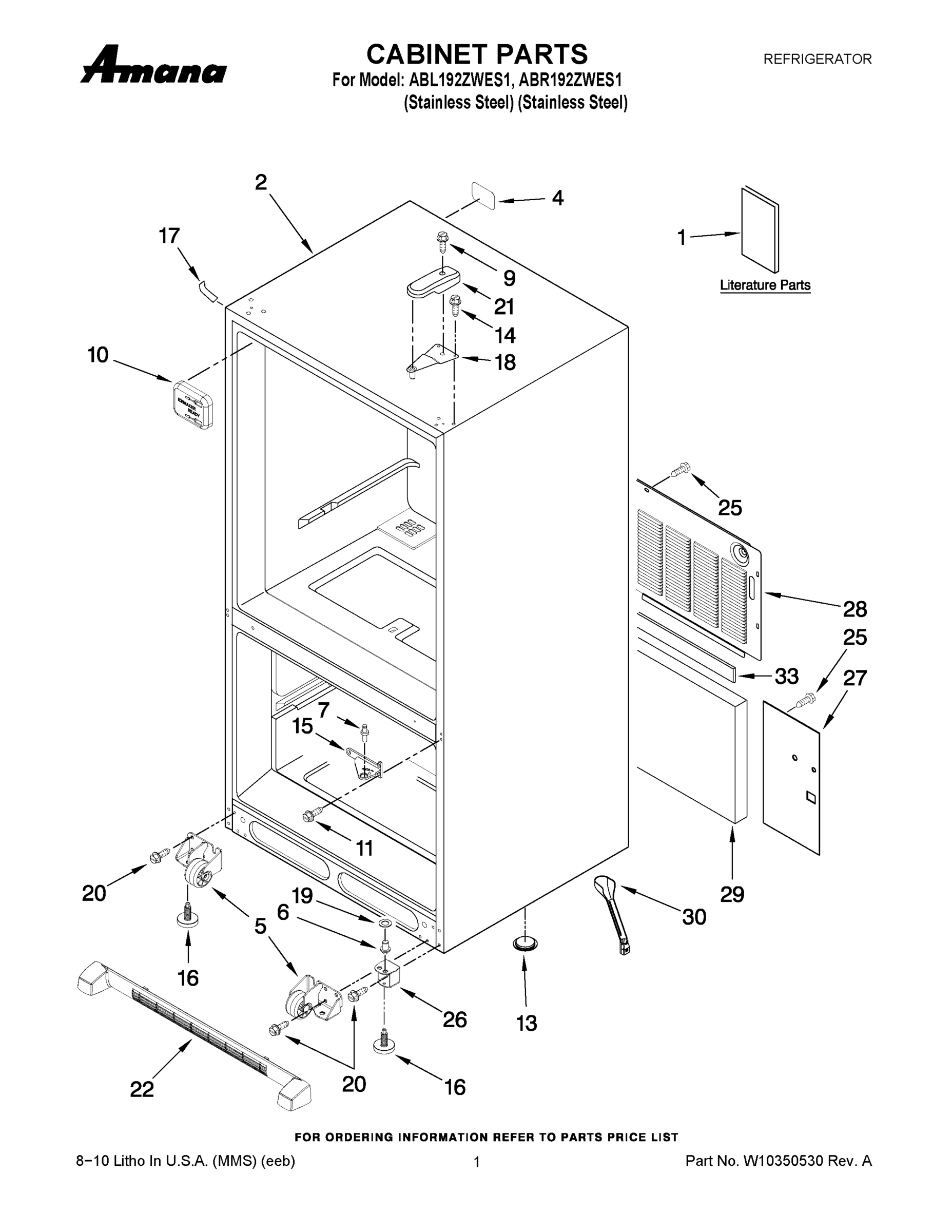 01 - CABINET PARTS