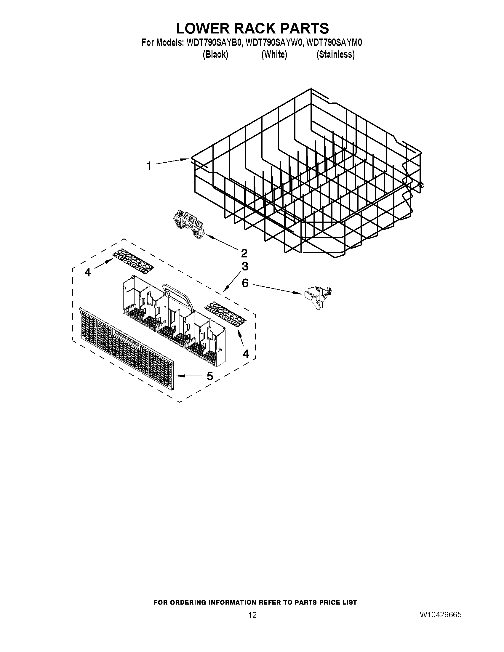 10 - LOWER RACK PARTS