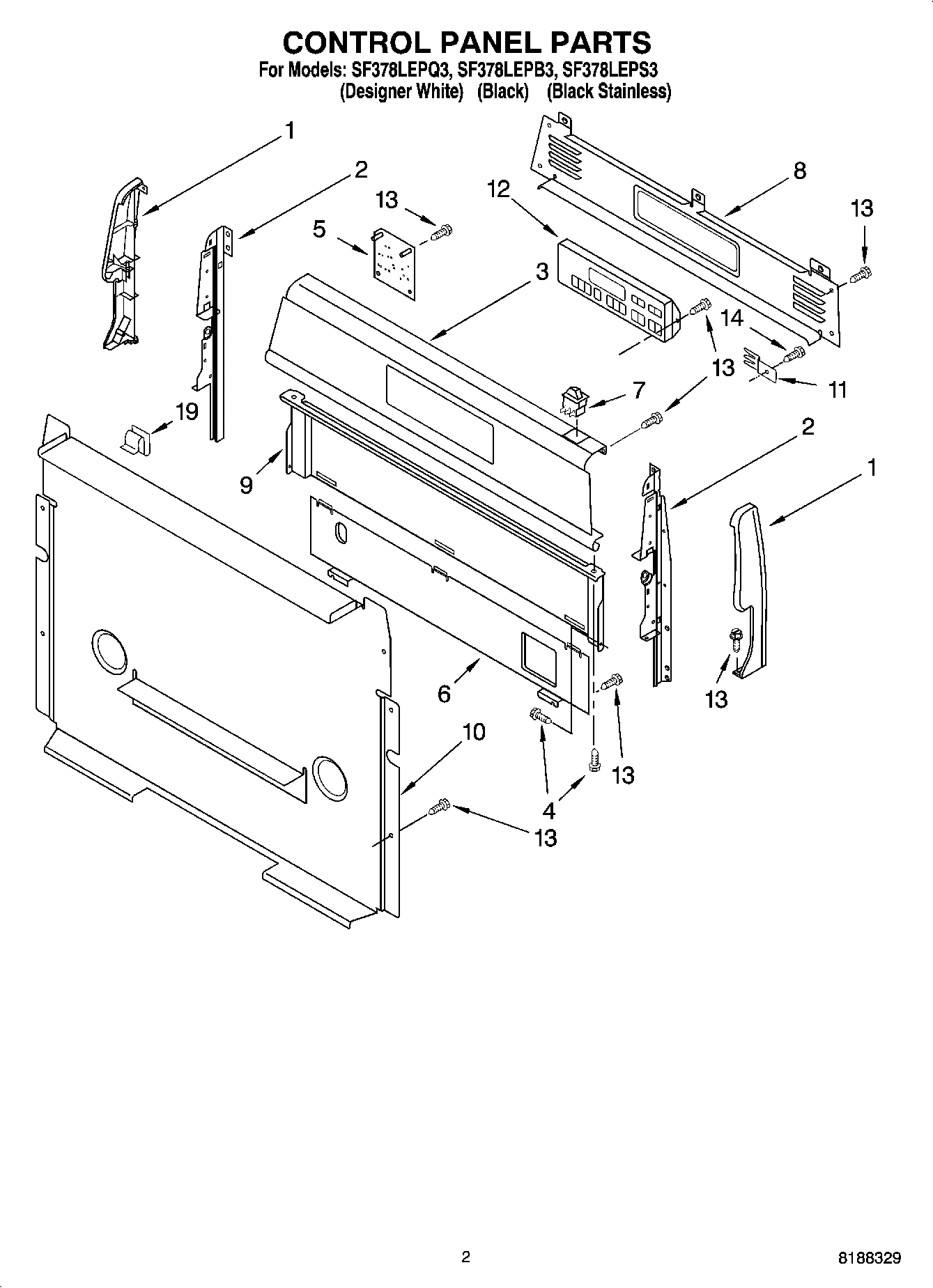 02 - CONTROL PANEL PARTS