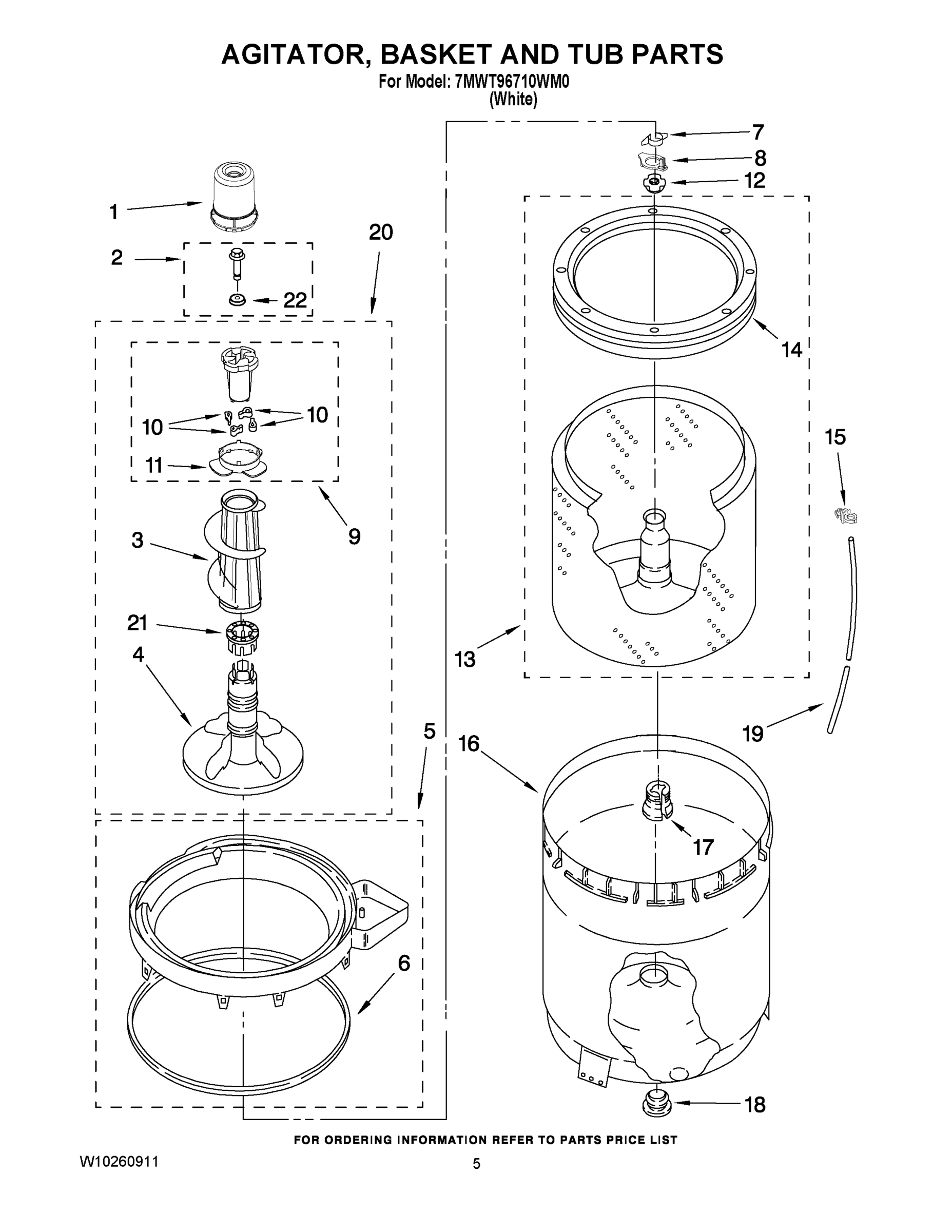 03 - AGITATOR, BASKET AND TUB PARTS