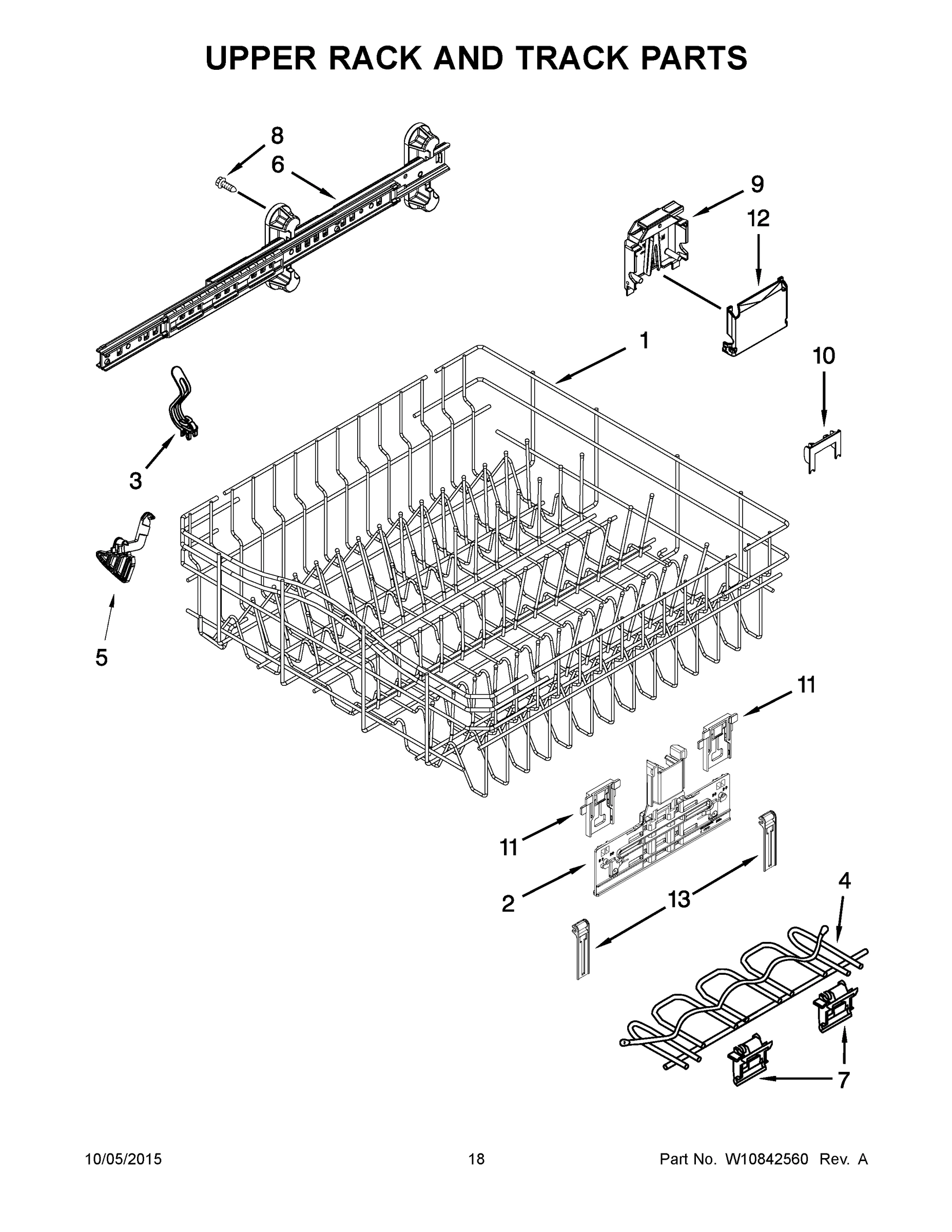 10 - UPPER RACK AND TRACK PARTS