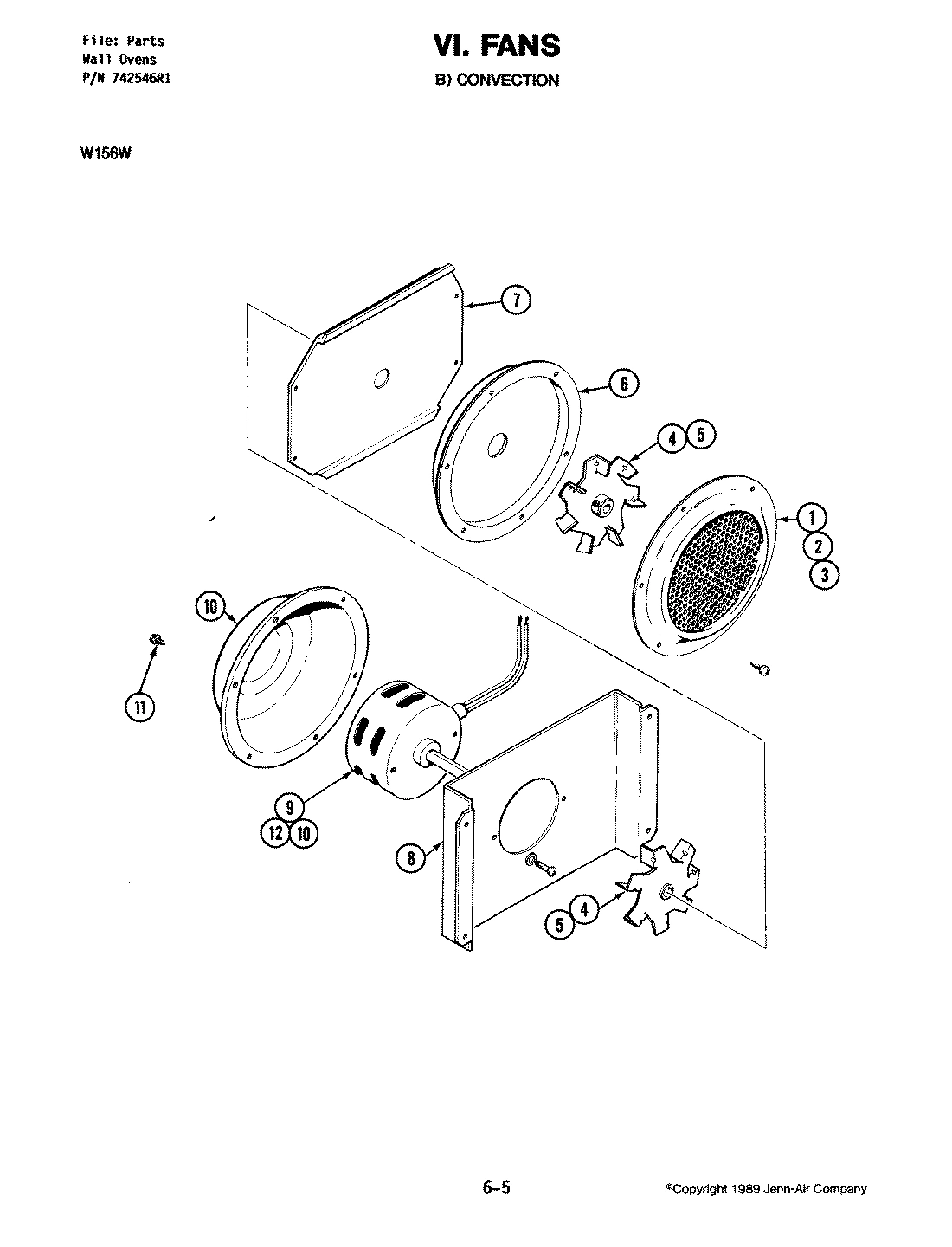 01 - BLOWER MOTOR-CONVECTION (W156W)