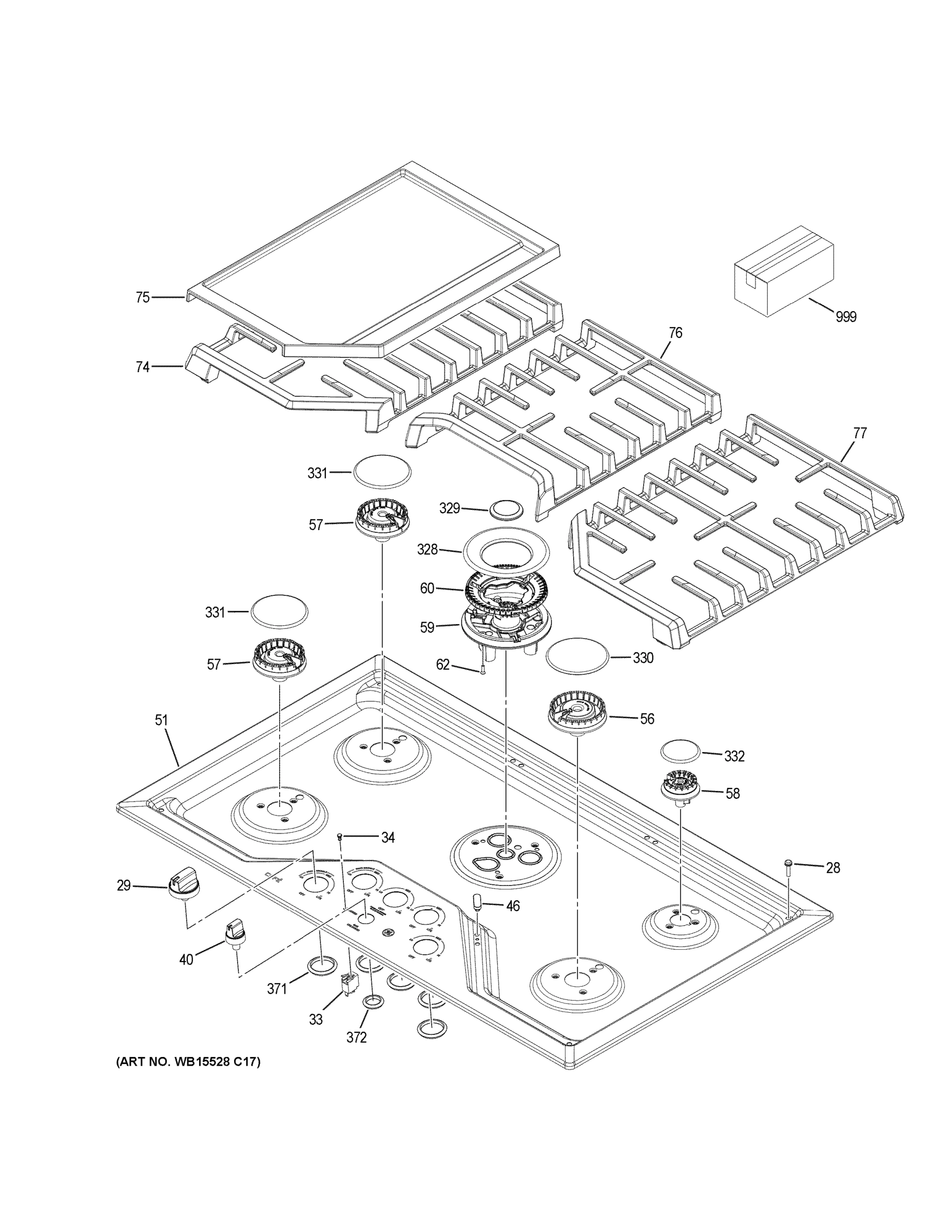 CONTROL PANEL & COOKTOP
