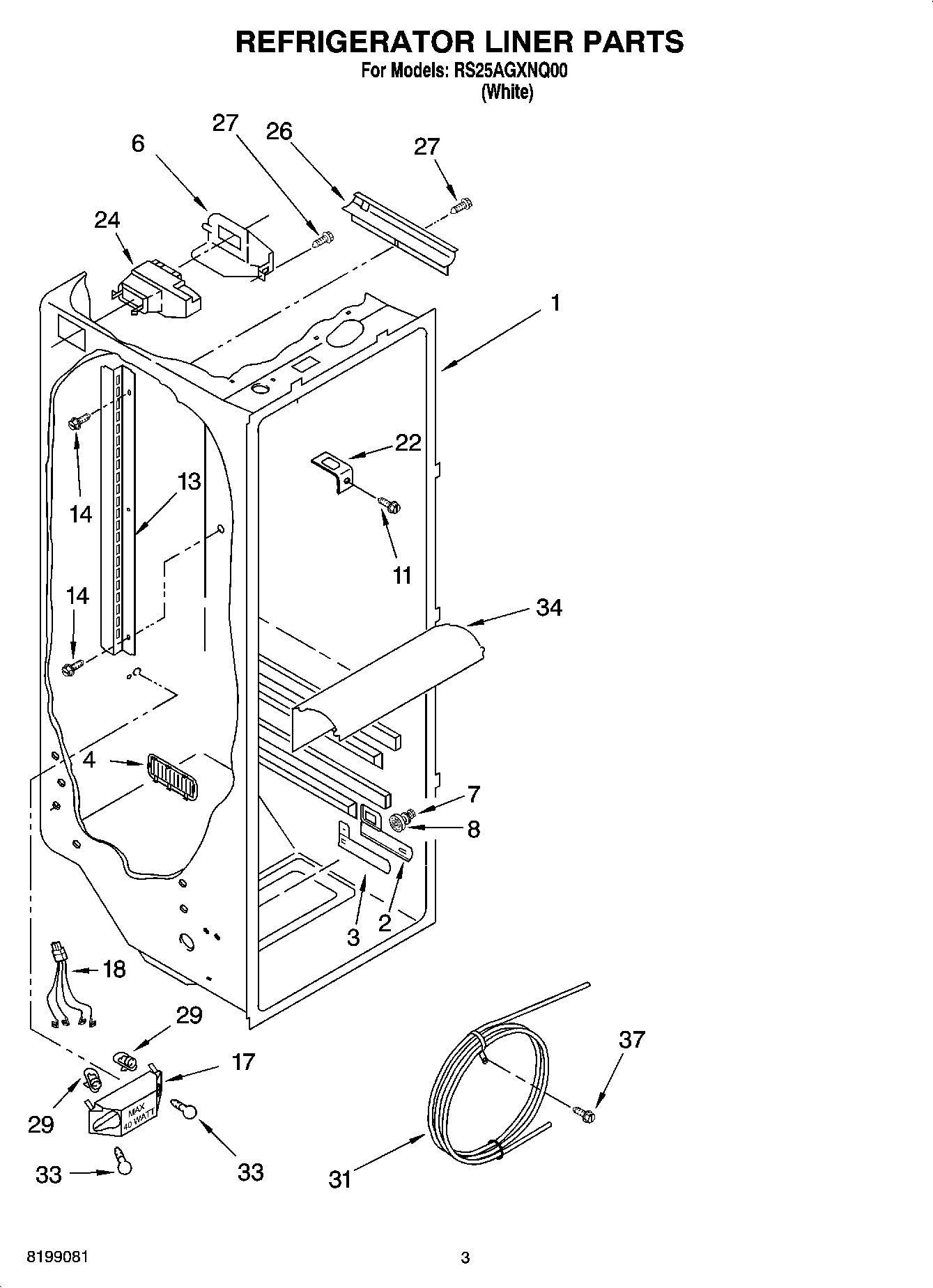 02 - REFRIGERATOR LINER PARTS