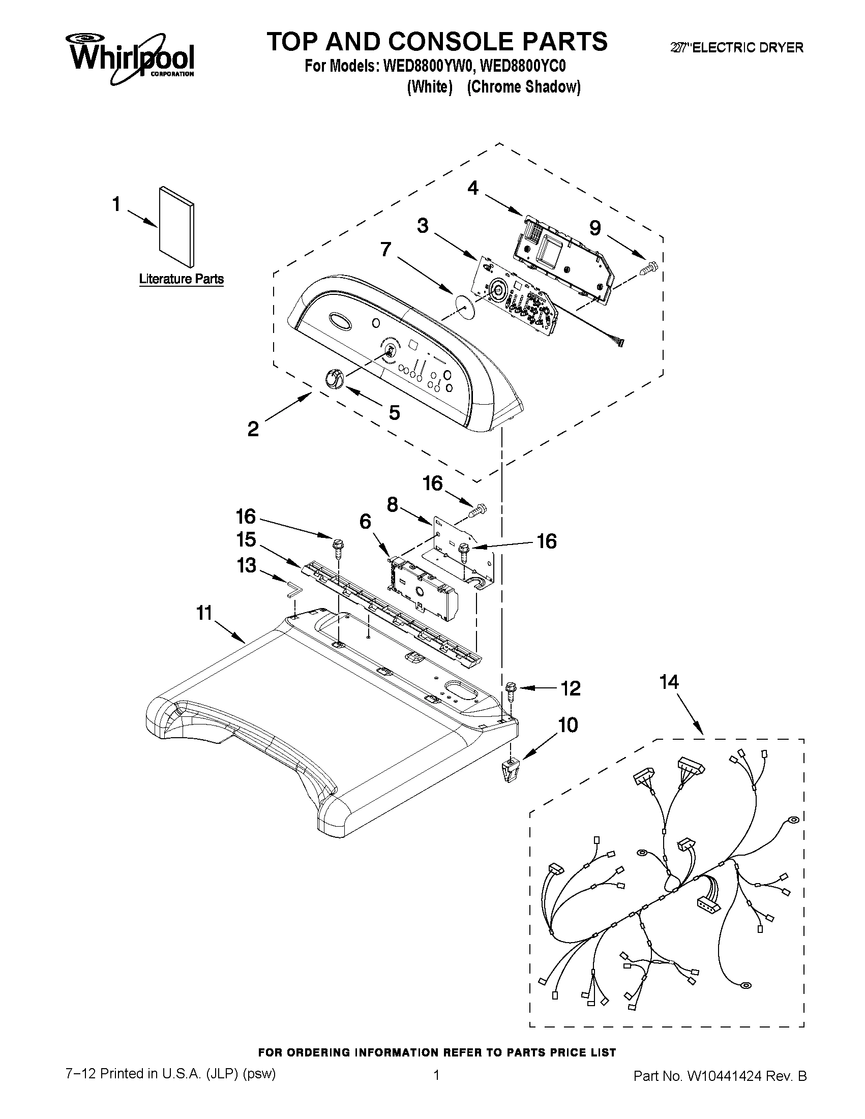 01 - TOP AND CONSOLE PARTS