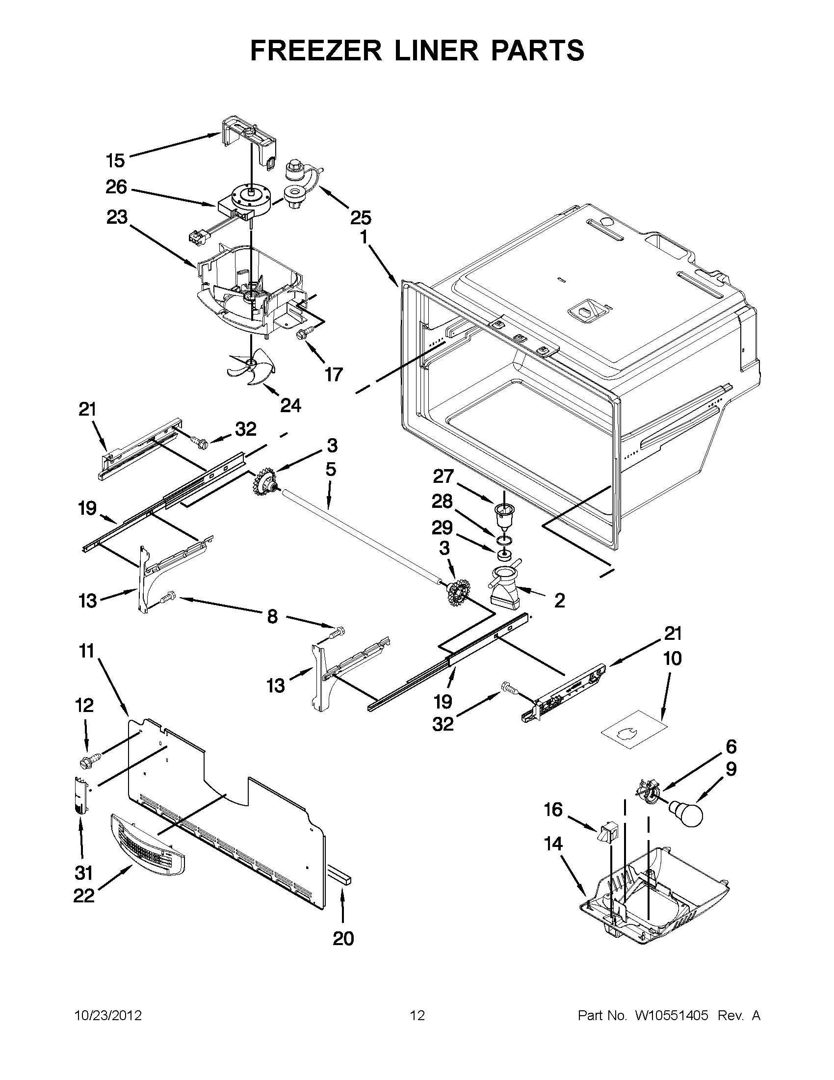 06 - FREEZER LINER PARTS