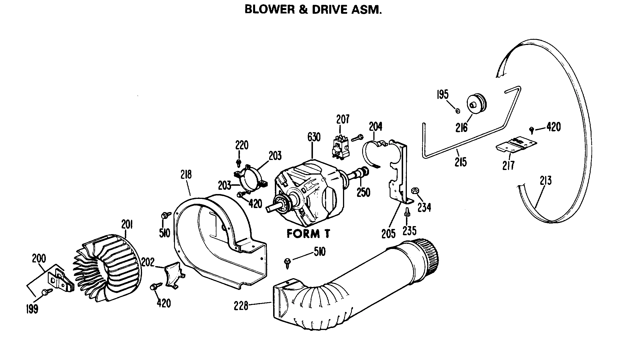 BLOWER & DRIVE ASM.