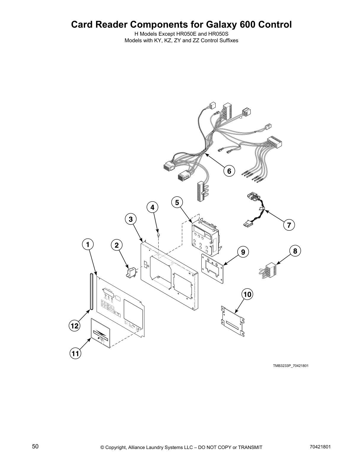 Card Reader Components for Galaxy 600 Control