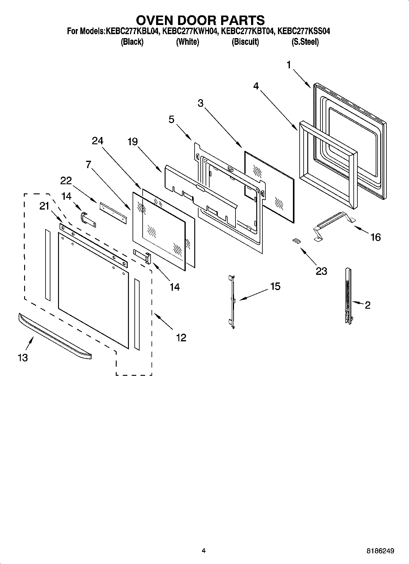03 - OVEN DOOR PARTS