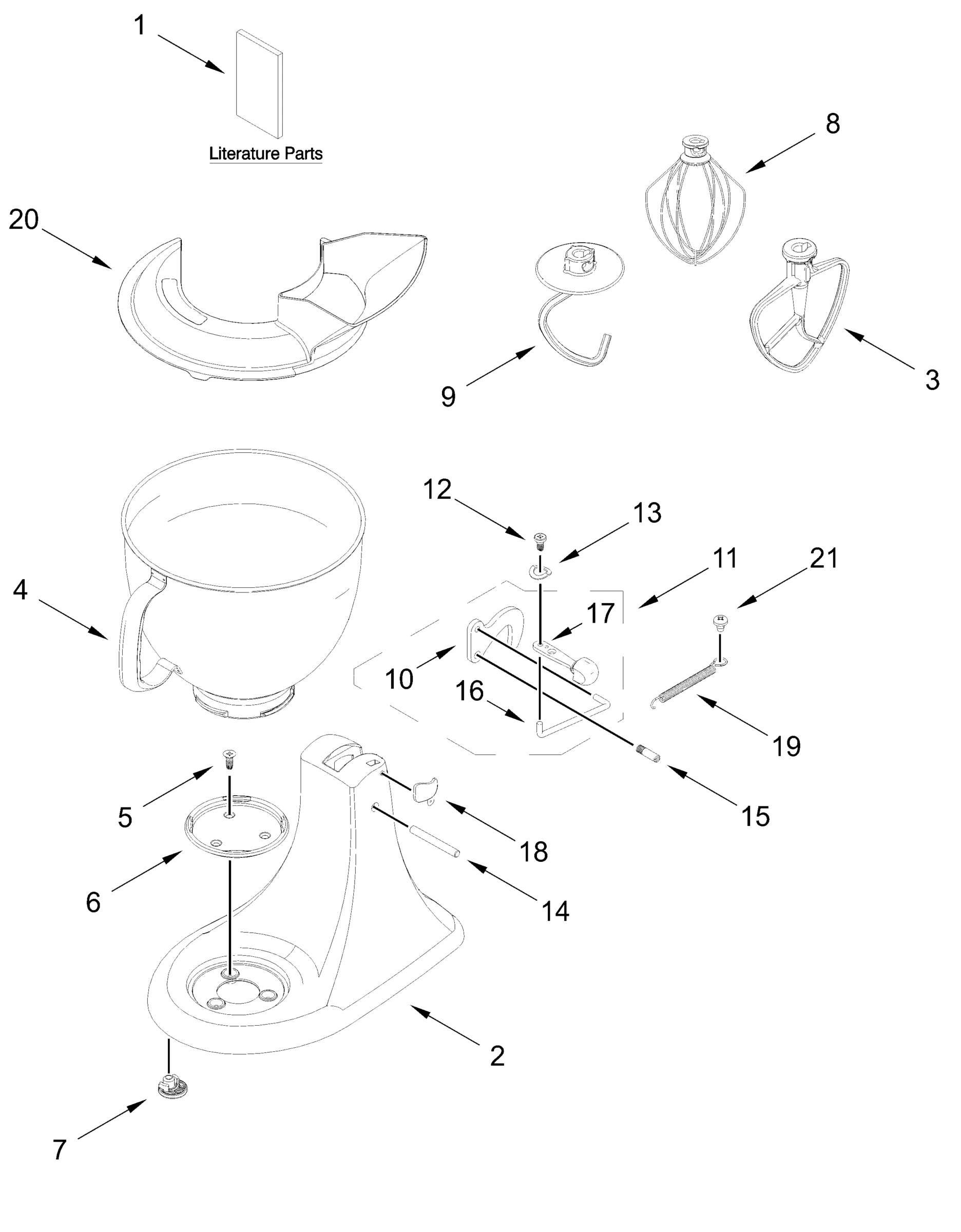 BASE AND PEDESTAL UNIT PARTS