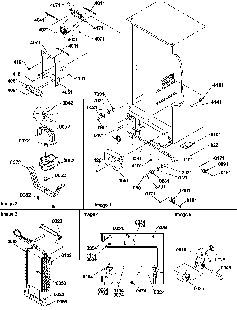 04 - DRAIN SYSTEM, ROLLERS, AND EVAP ASSY