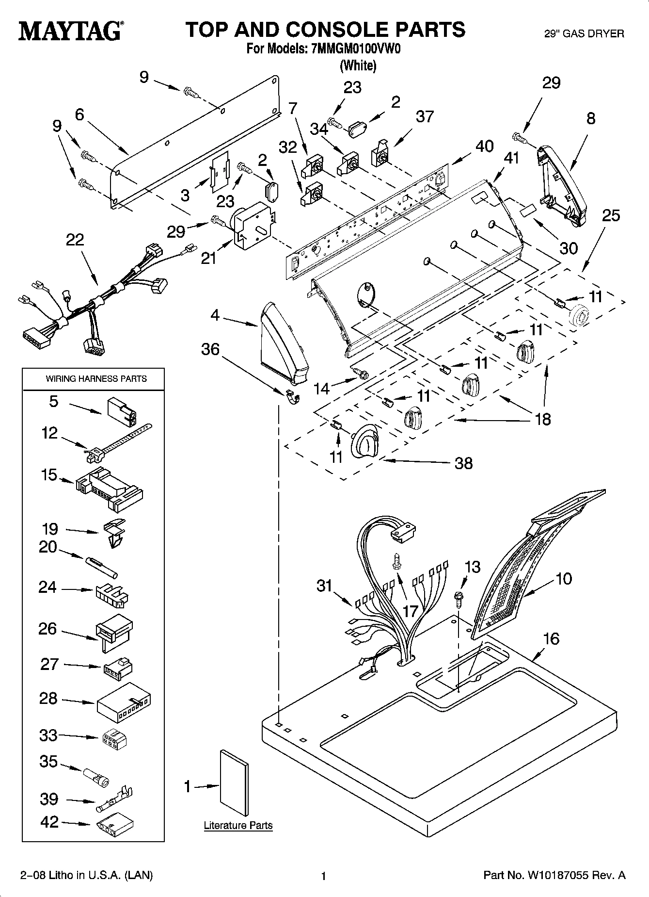 01 - TOP AND CONSOLE PARTS