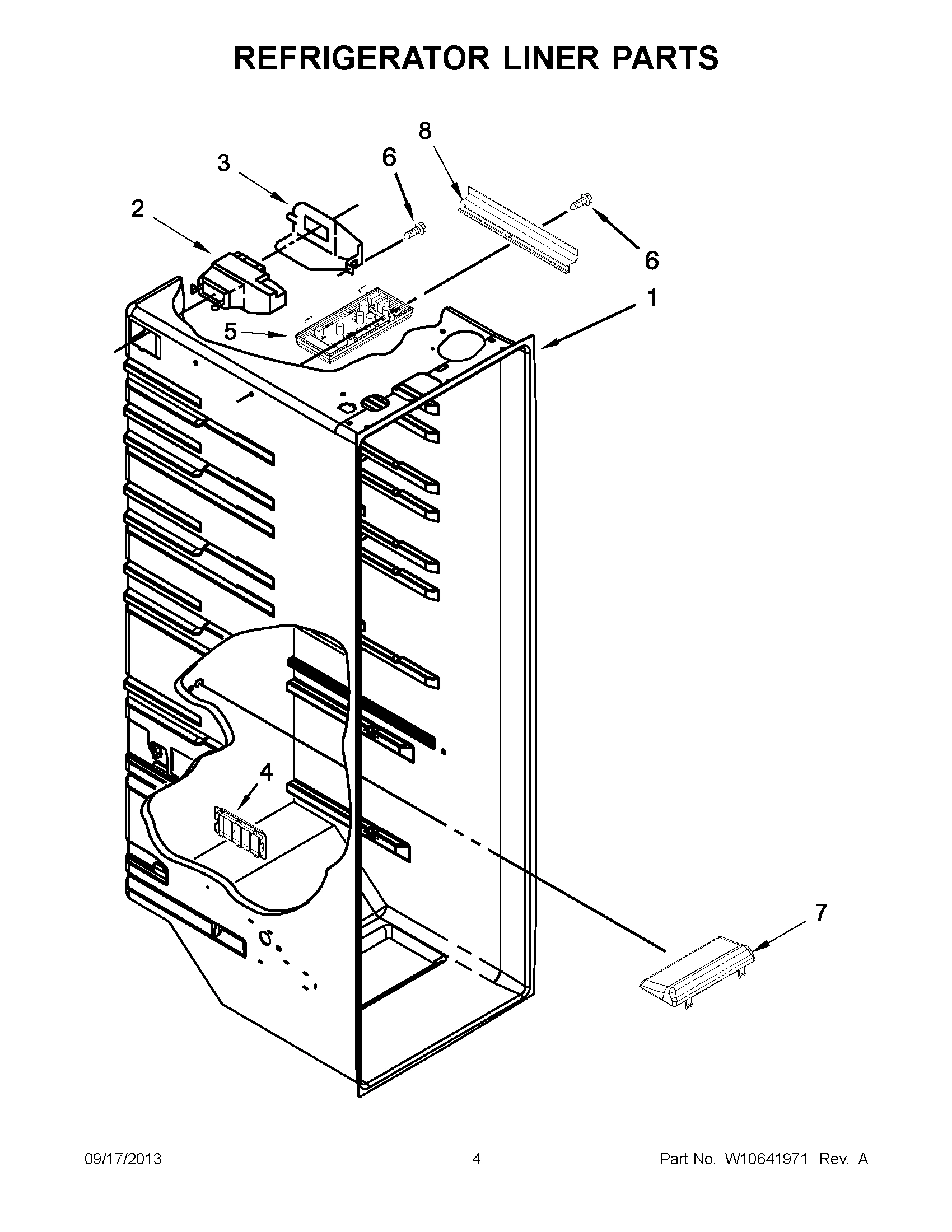 03 - REFRIGERATOR LINER PARTS
