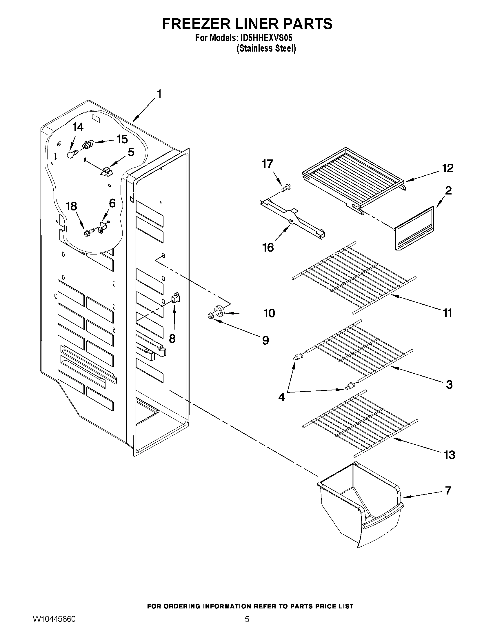 04 - FREEZER LINER PARTS