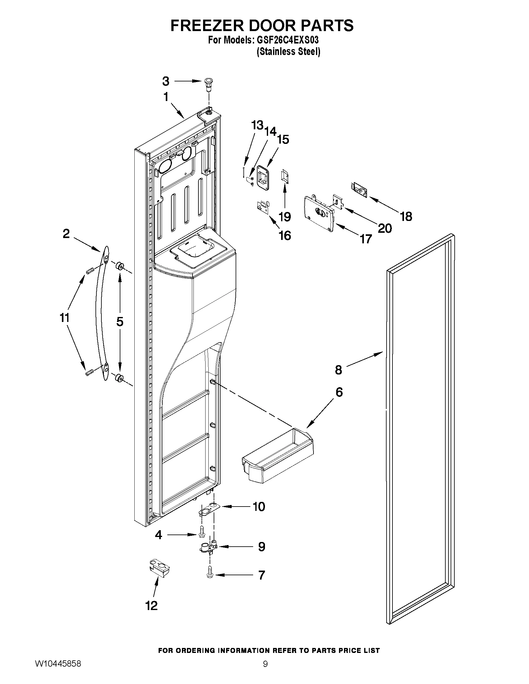 07 - FREEZER DOOR PARTS