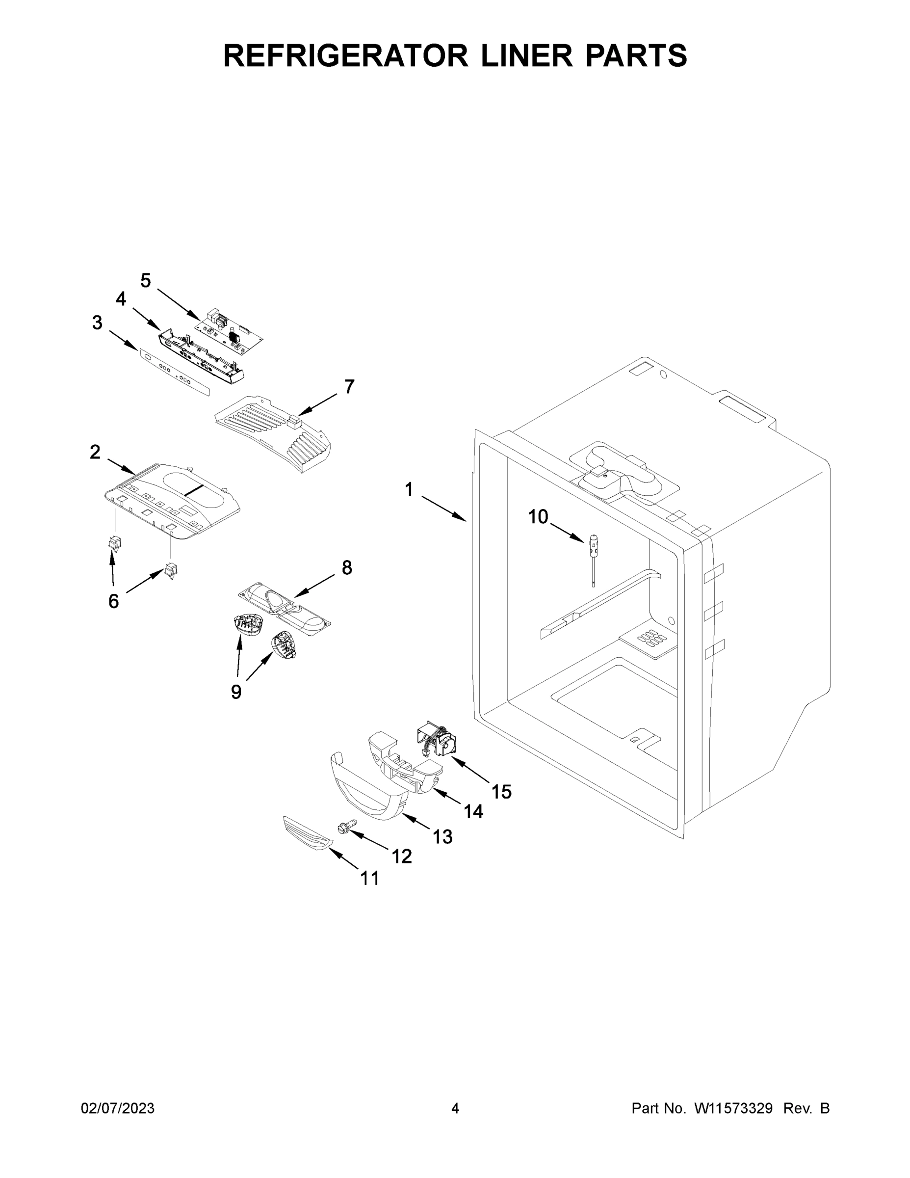 03 - REFRIGERATOR LINER PARTS