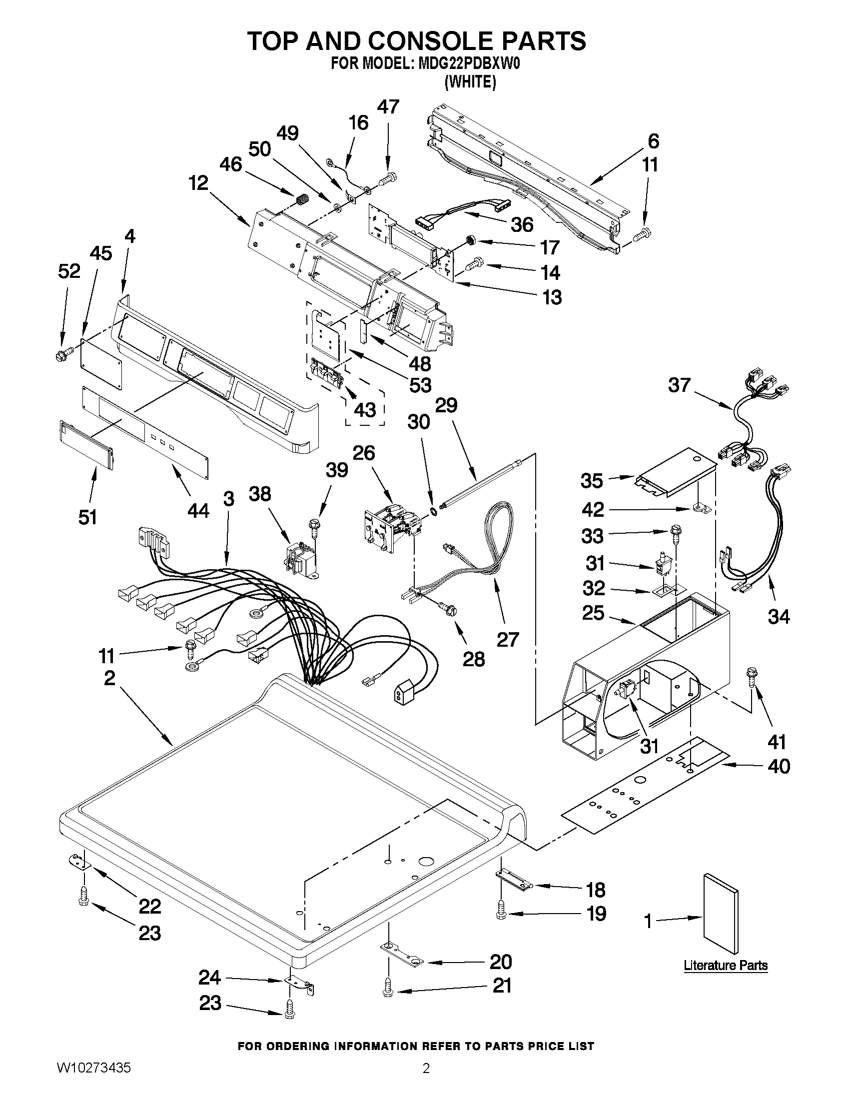 01 - TOP AND CONSOLE PARTS