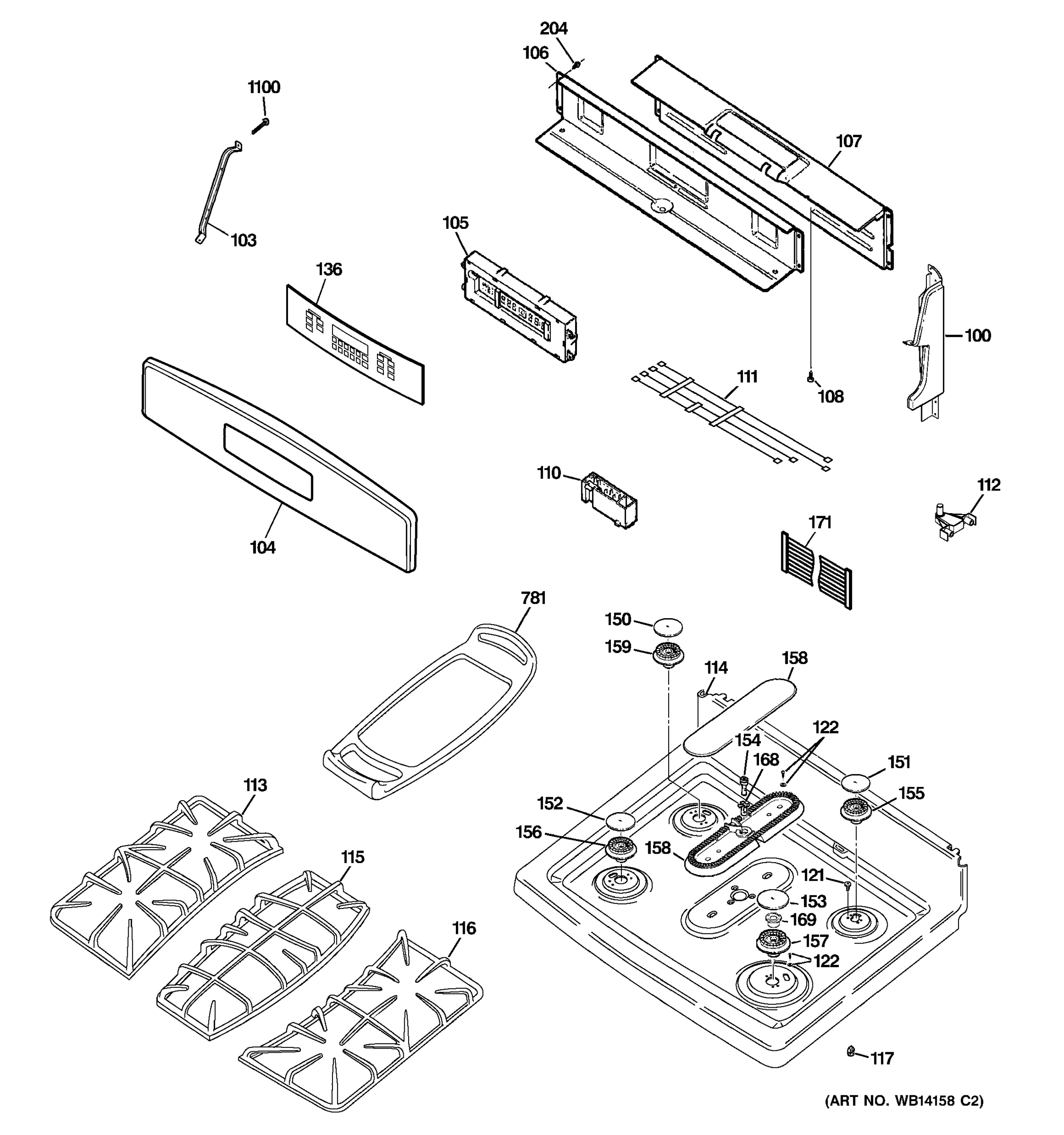 CONTROL PANEL & COOKTOP