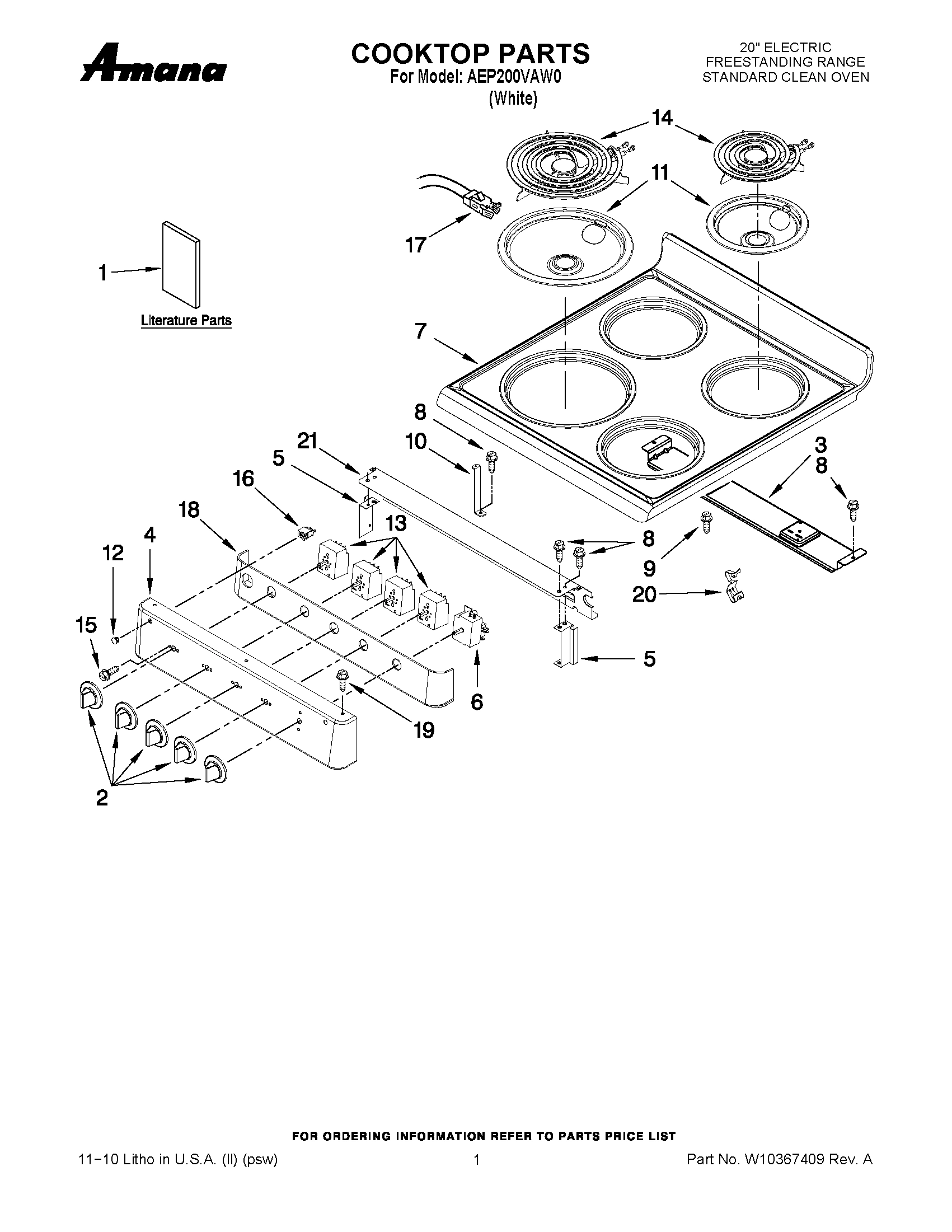 01 - COOKTOP PARTS