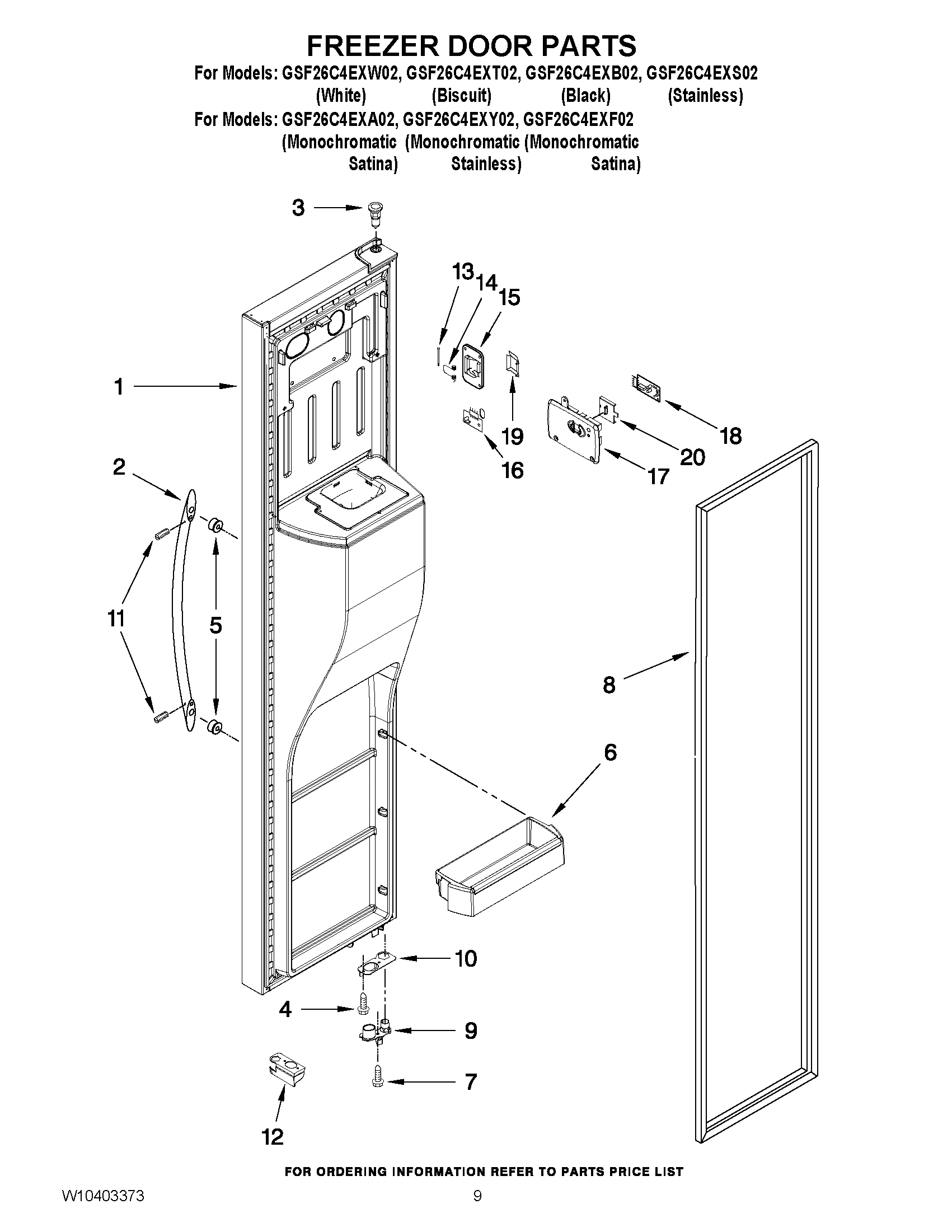 06 - FREEZER DOOR PARTS