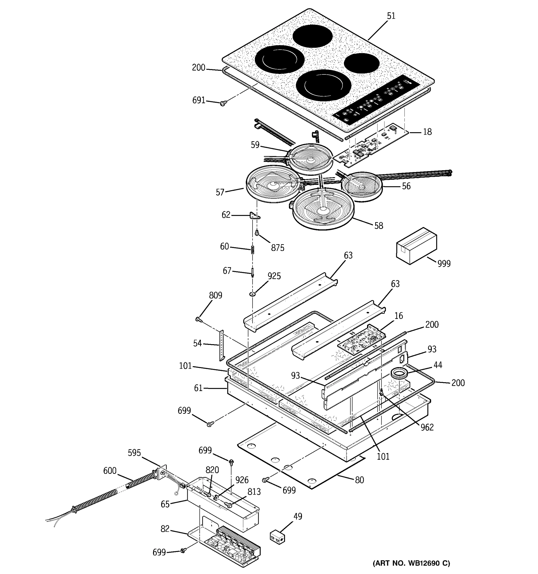 CONTROL PANEL & COOKTOP