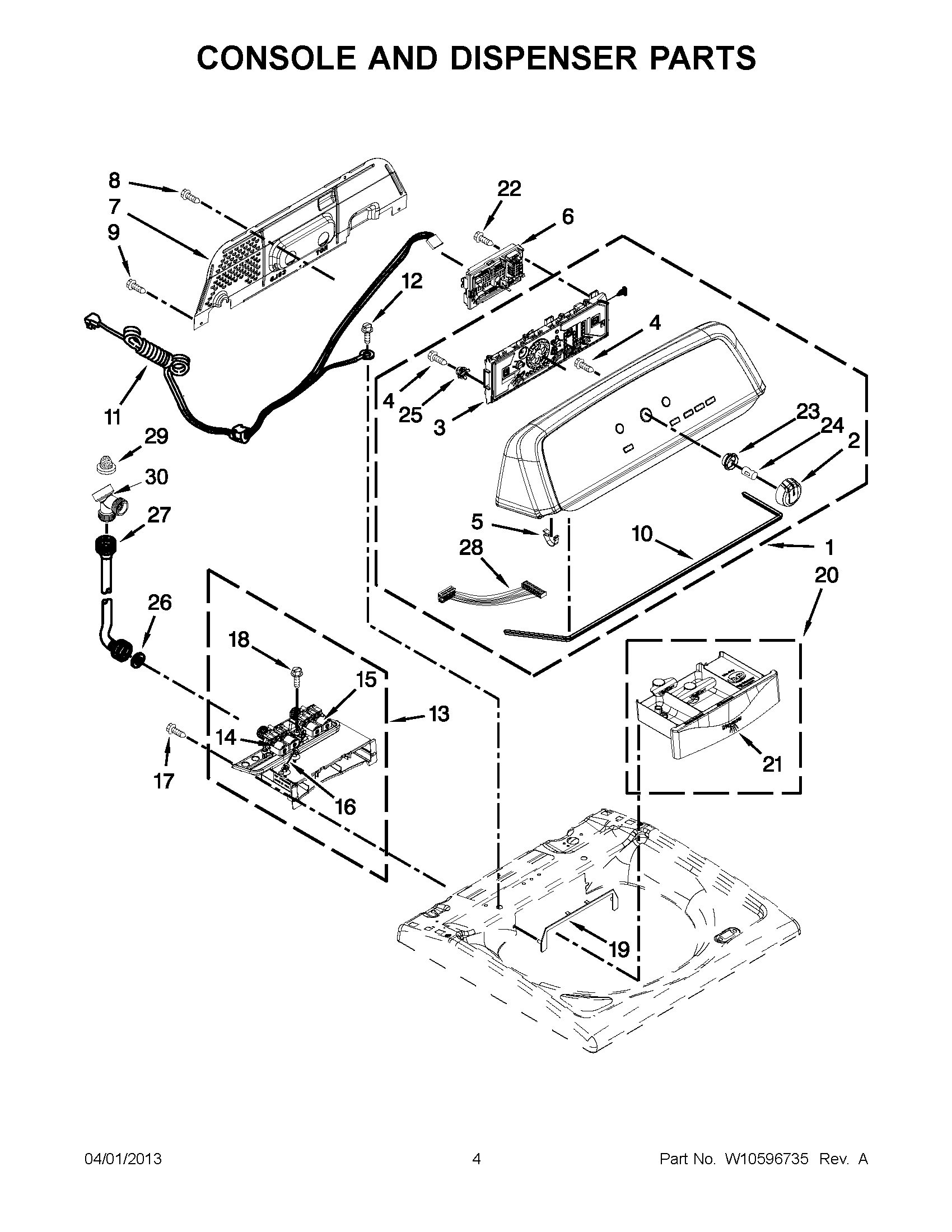 02 - CONSOLE AND DISPENSER PARTS