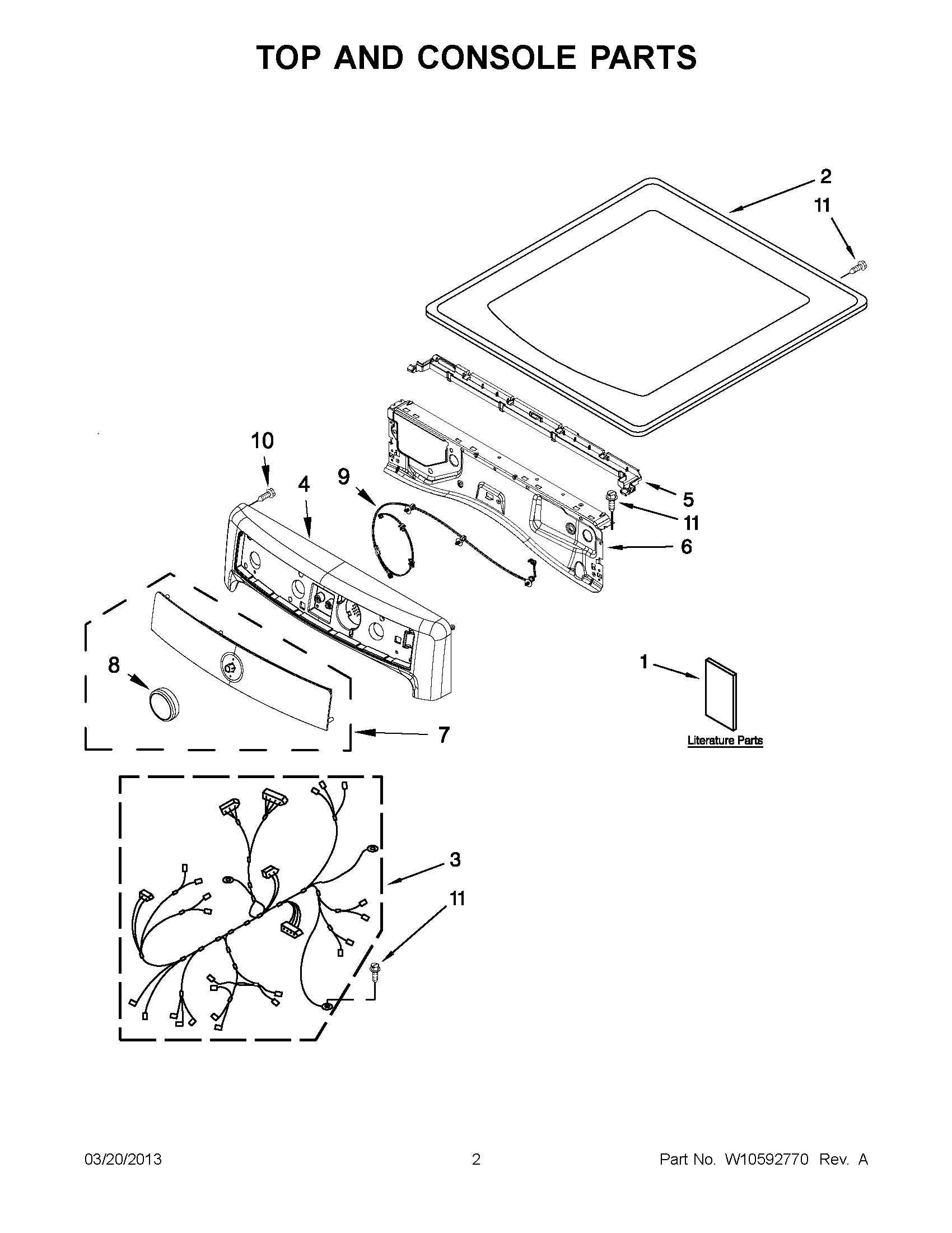 01 - TOP AND CONSOLE PARTS