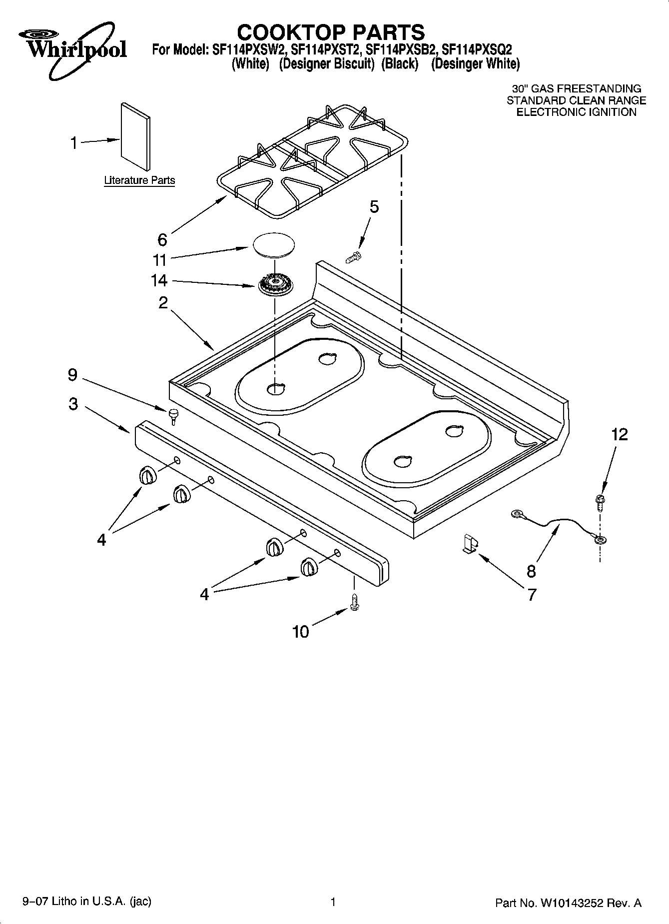 01 - COOKTOP PARTS
