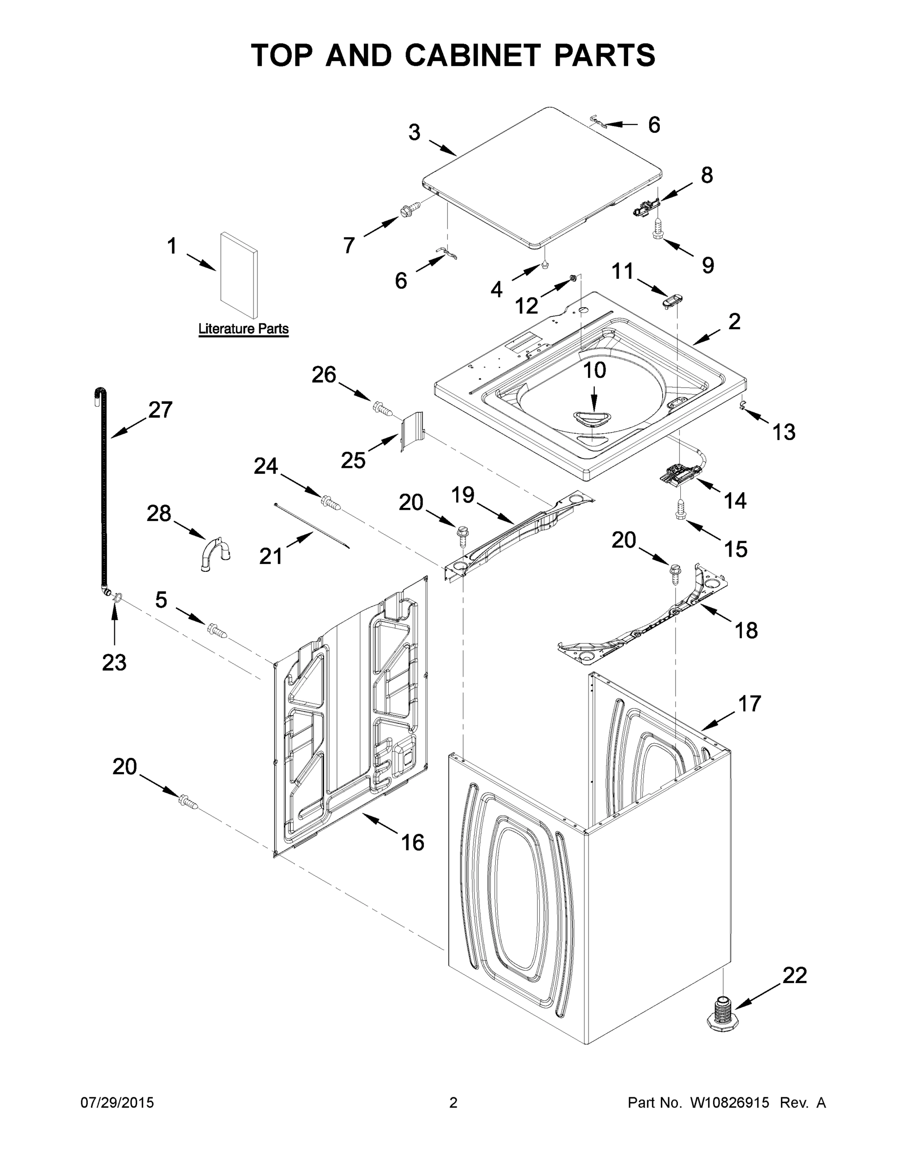 02 - TOP AND CABINET PARTS