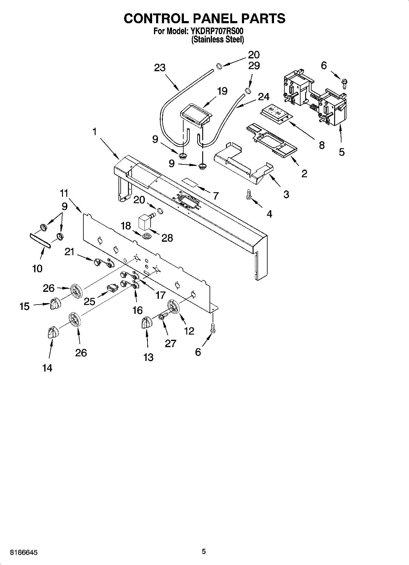04 - CONTROL PANEL PARTS