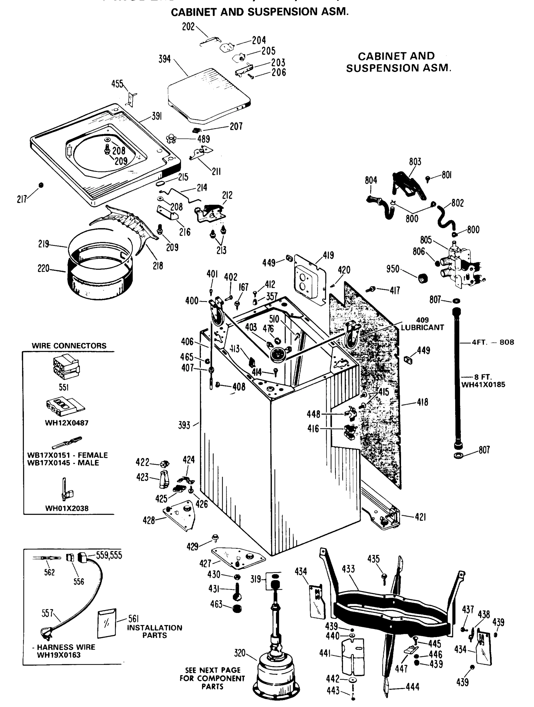 CABINET AND SUSPENSION ASM.