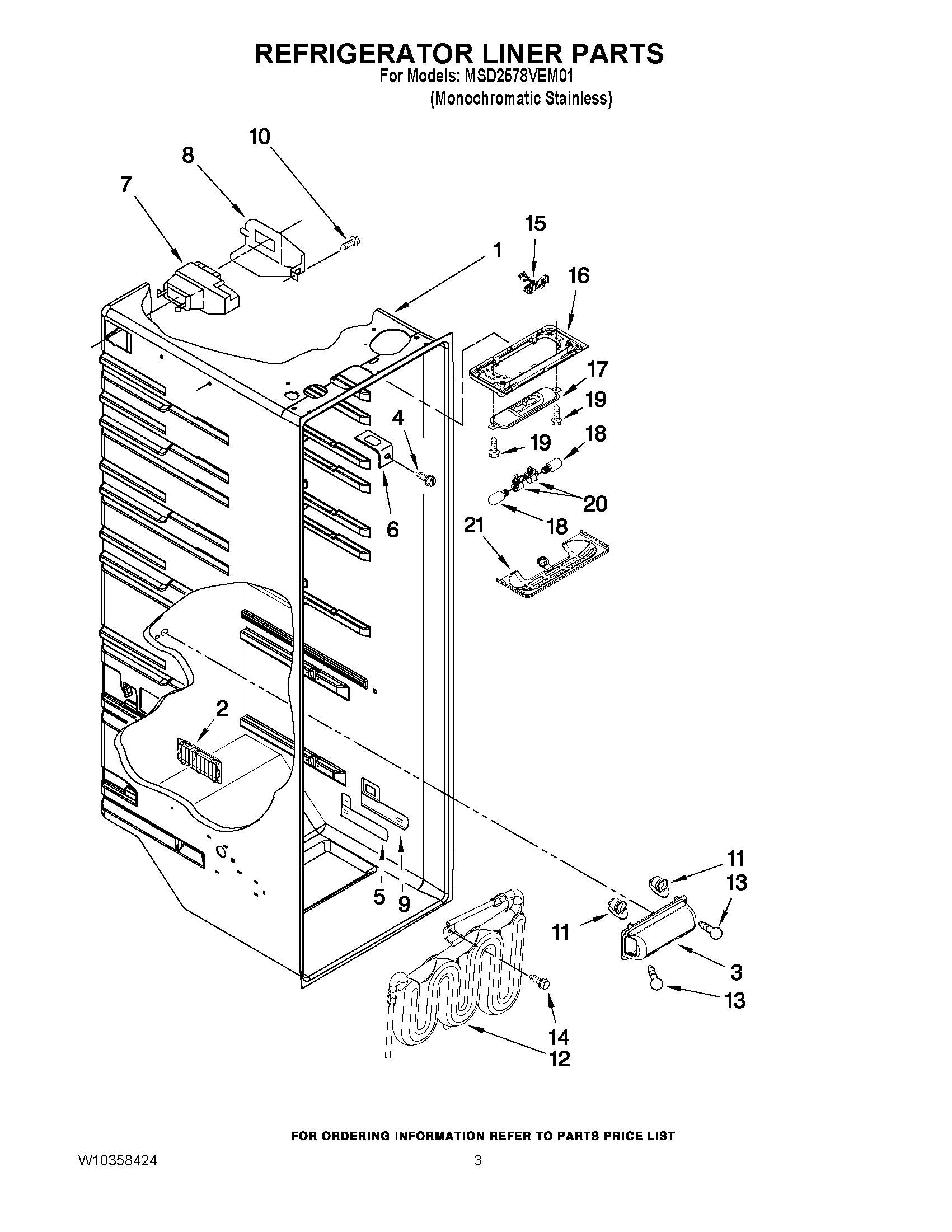02 - REFRIGERATOR LINER PARTS