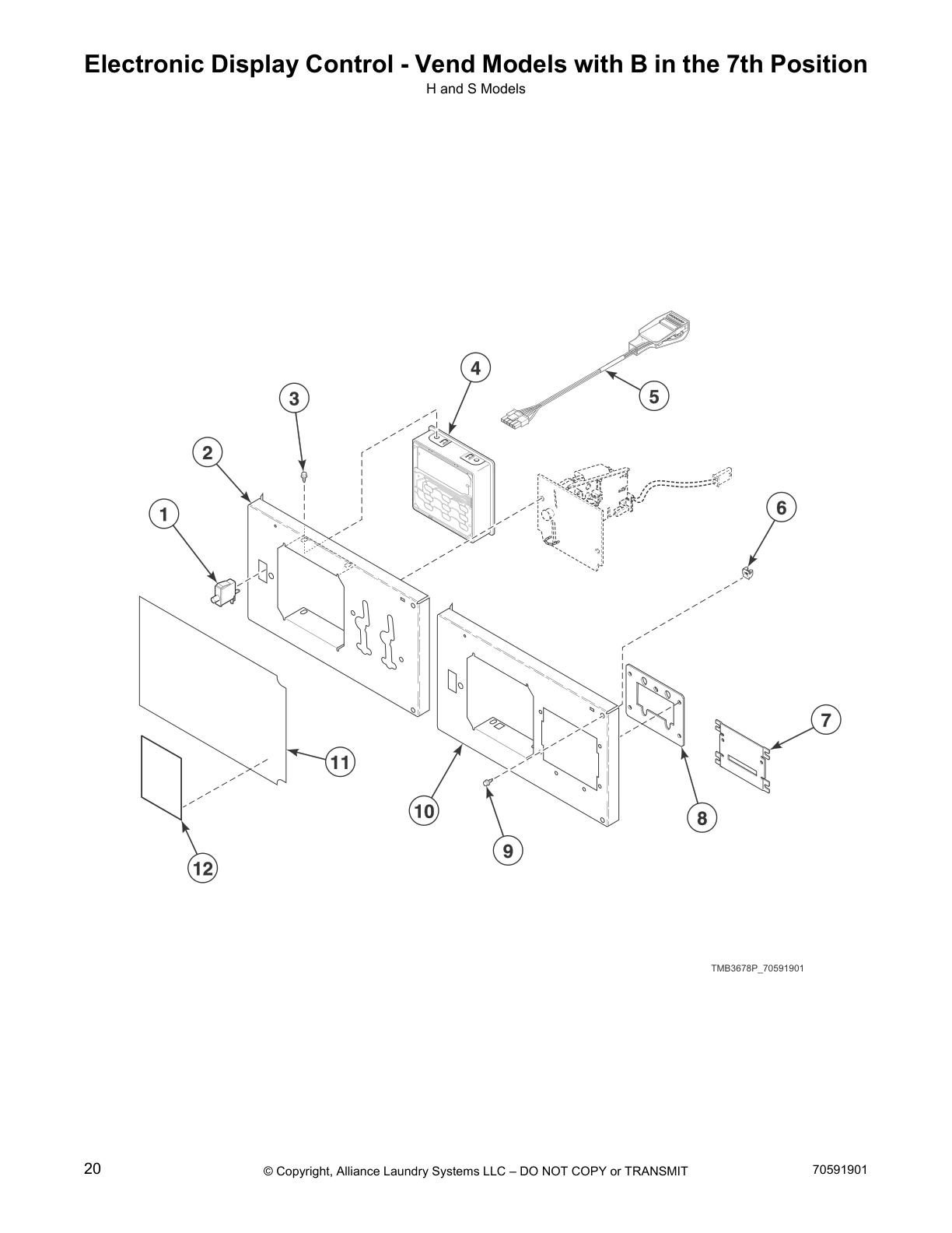 Electronic Display Control - Vend Models with B in the 7th Position