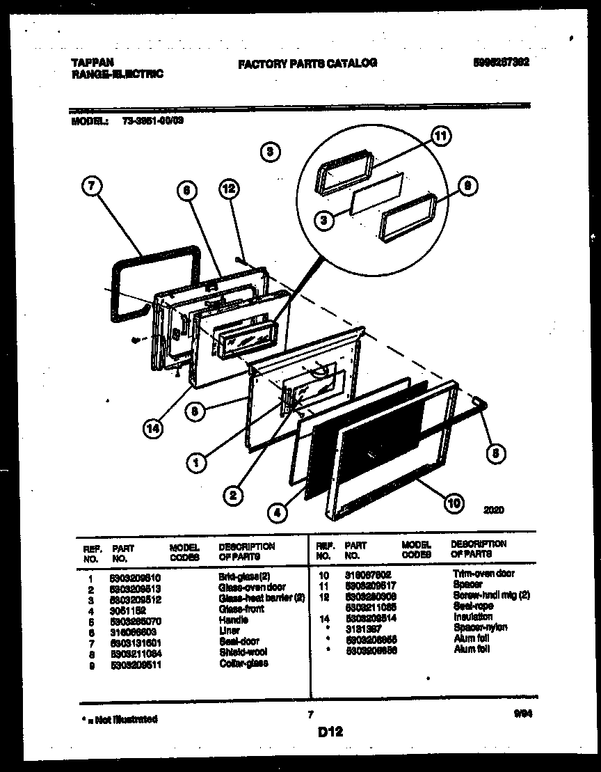 06 - LOWER OVEN DOOR PARTS