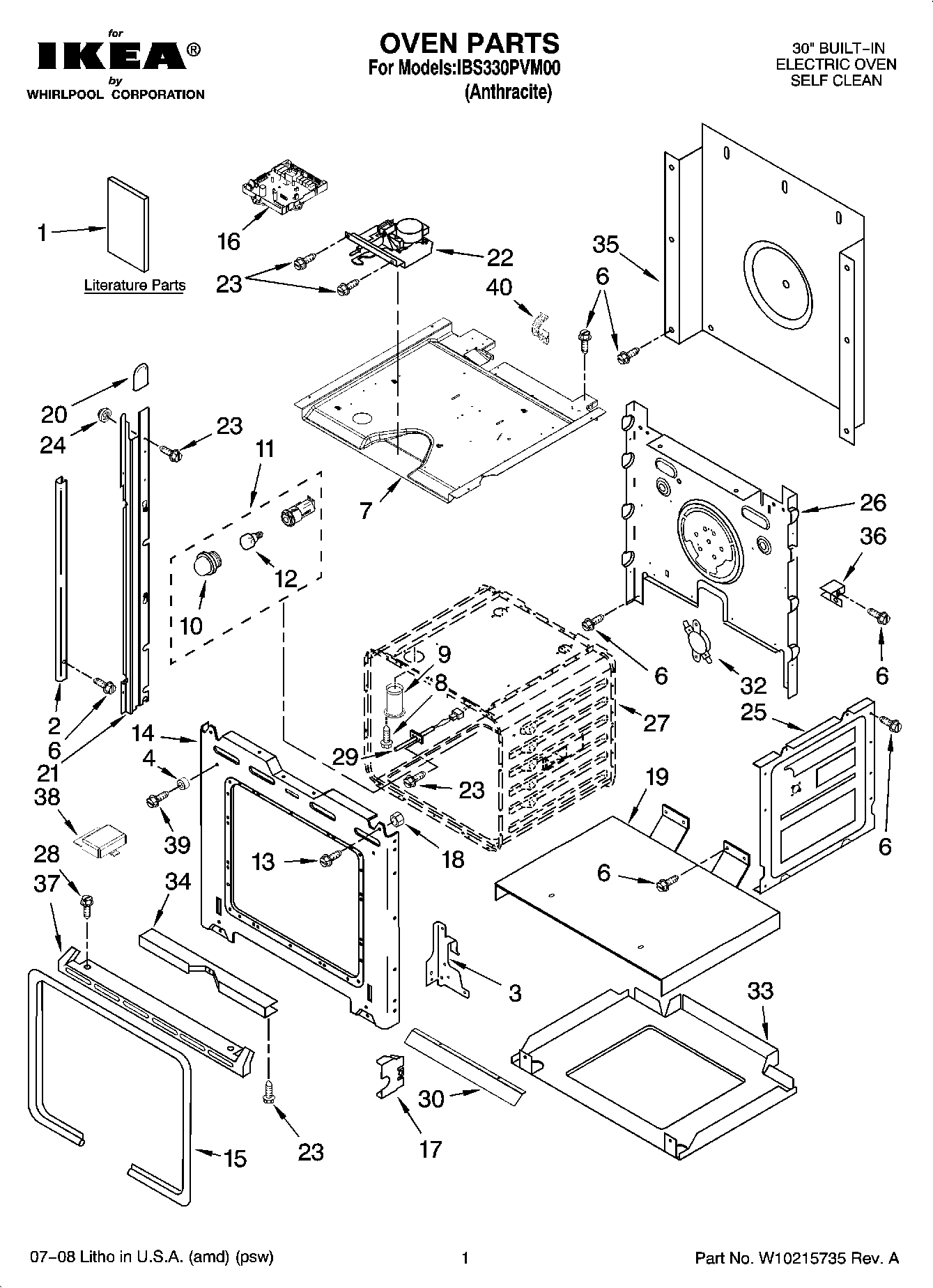 01 - OVEN PARTS