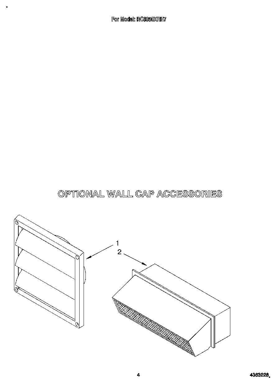03 - OPTIONAL WALL CAP ACCESSORIES