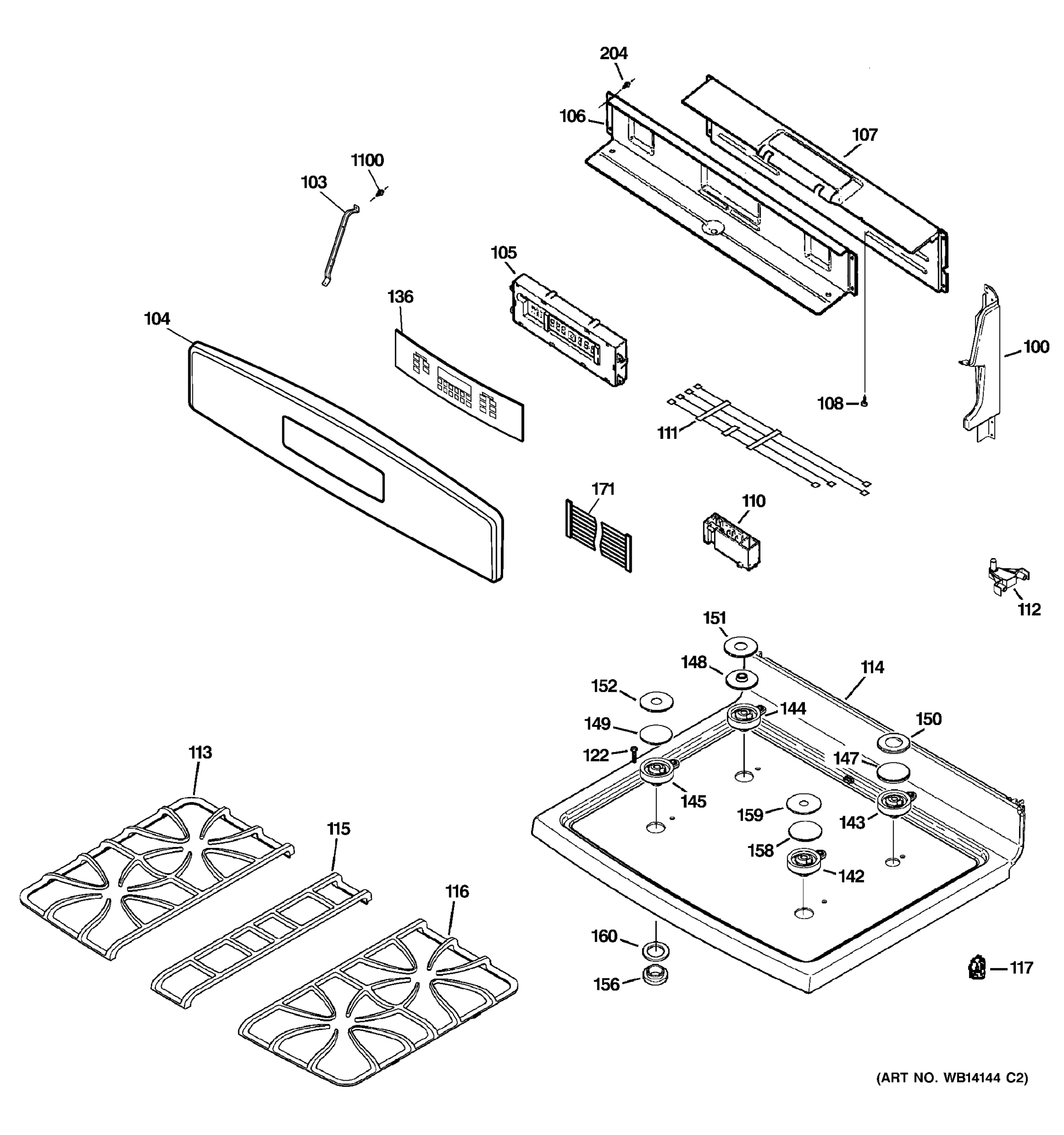 CONTROL PANEL & COOKTOP