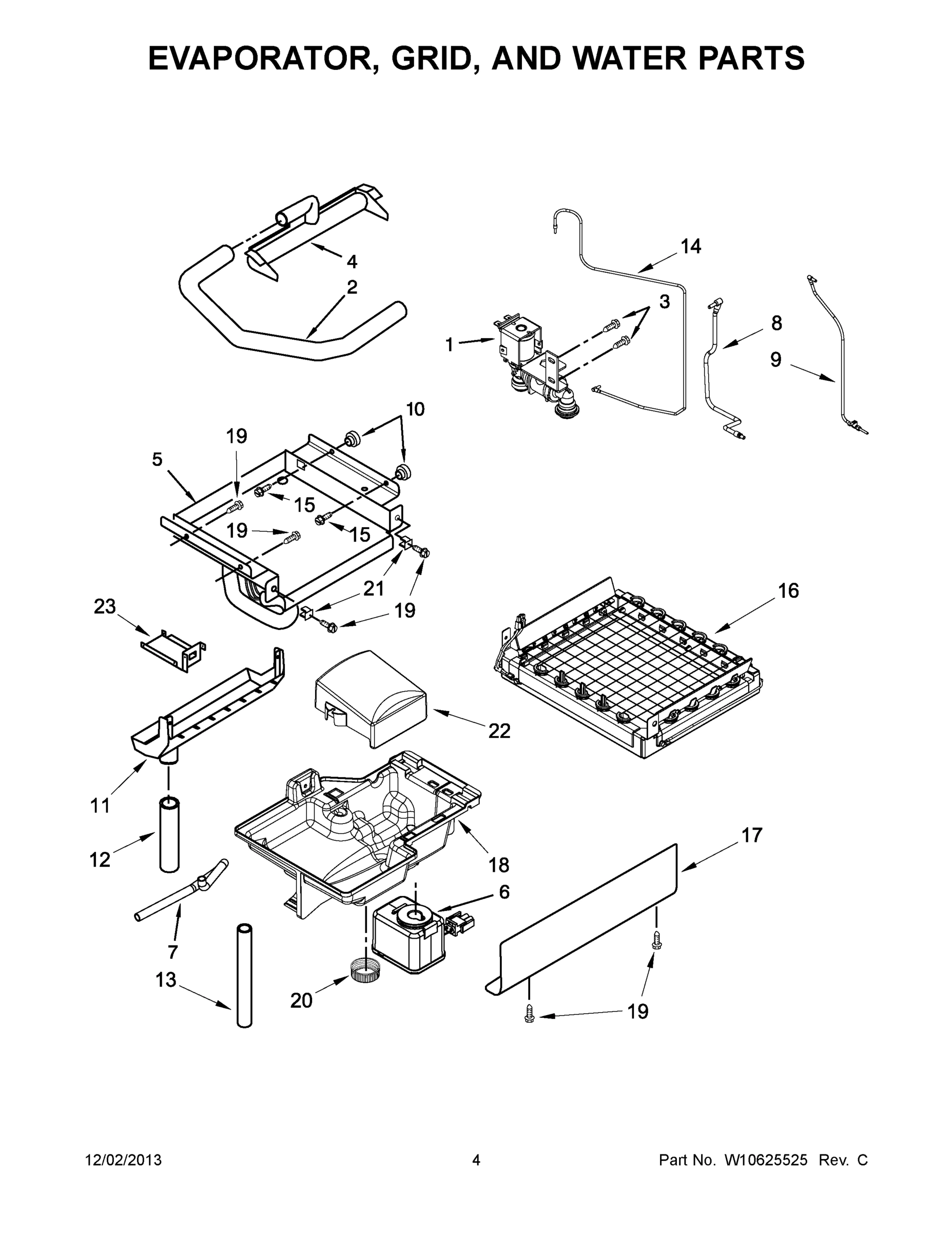 03 - EVAPORATOR, GRID, AND WATER PARTS