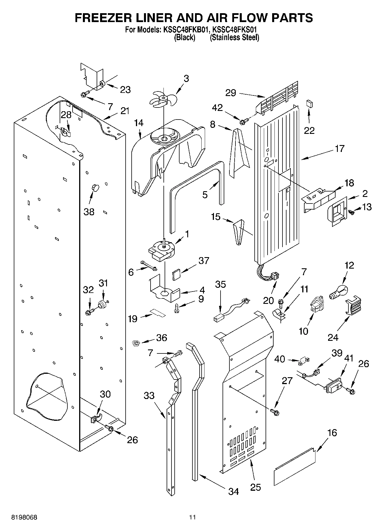 08 - FREEZER LINER AND AIR FLOW