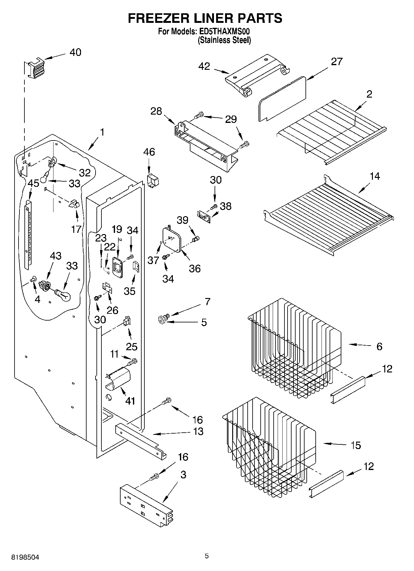 04 - FREEZER LINER PARTS
