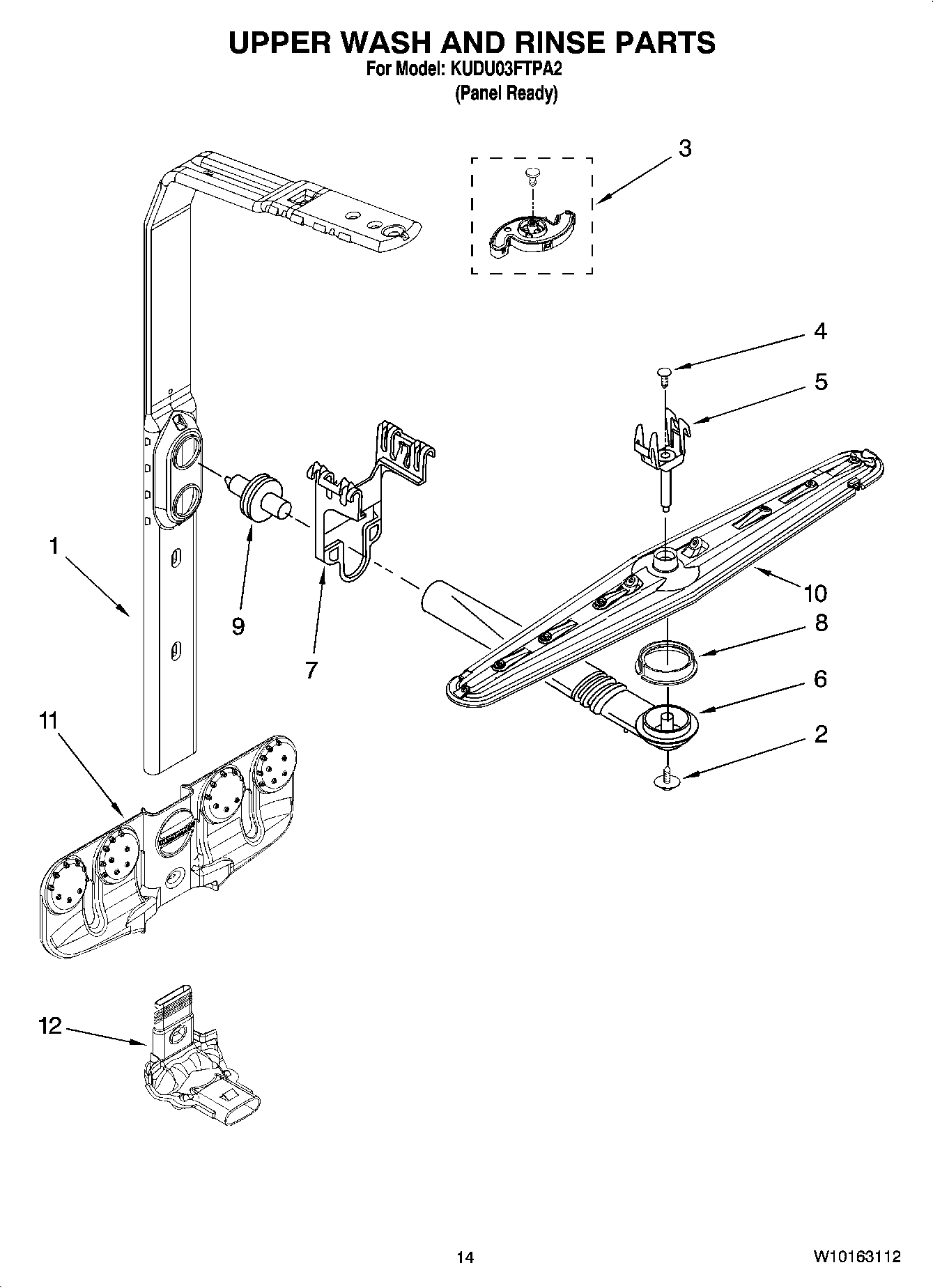 11 - UPPER WASH AND RINSE PARTS