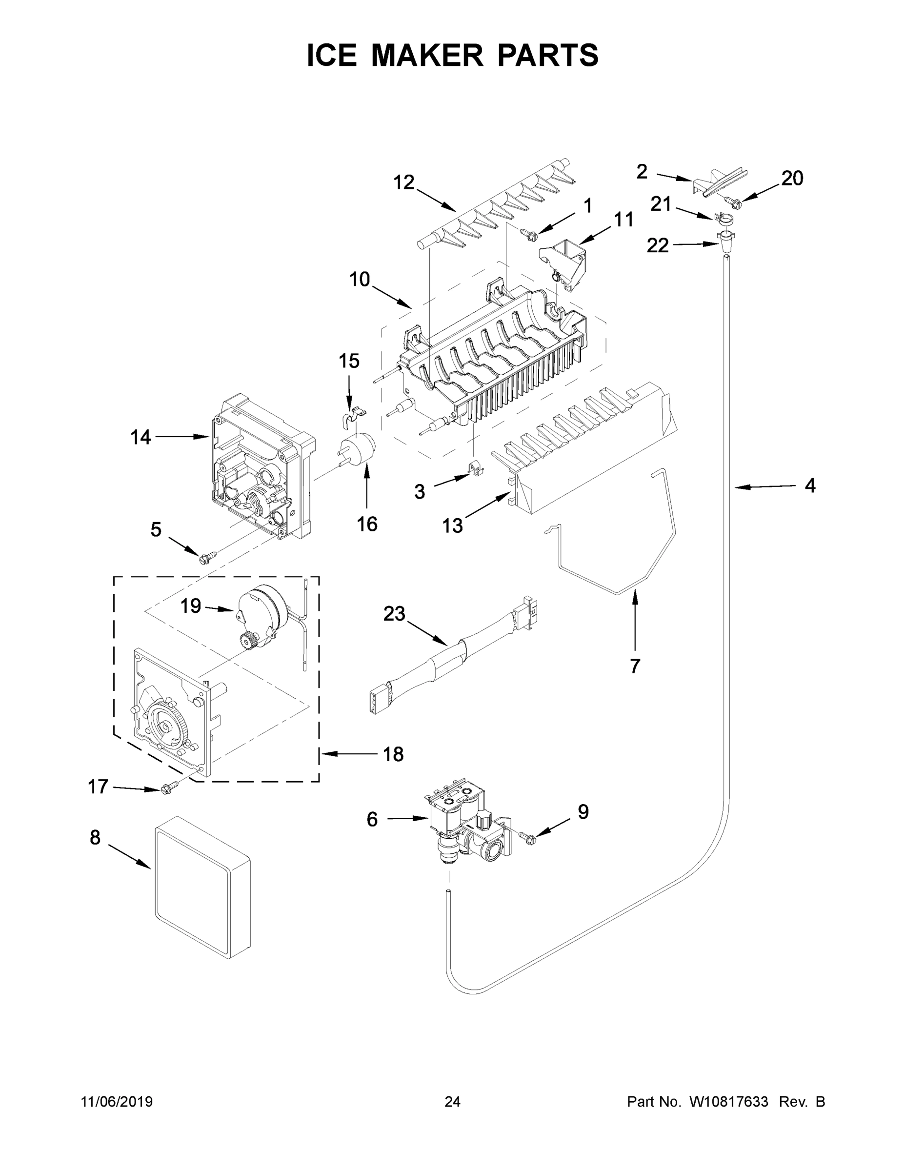 13 - ICE MAKER PARTS