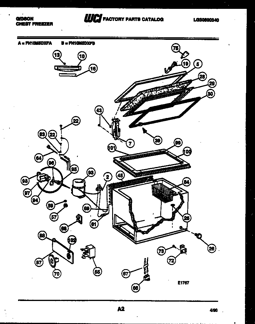 02 - CHEST FREEZER PARTS
