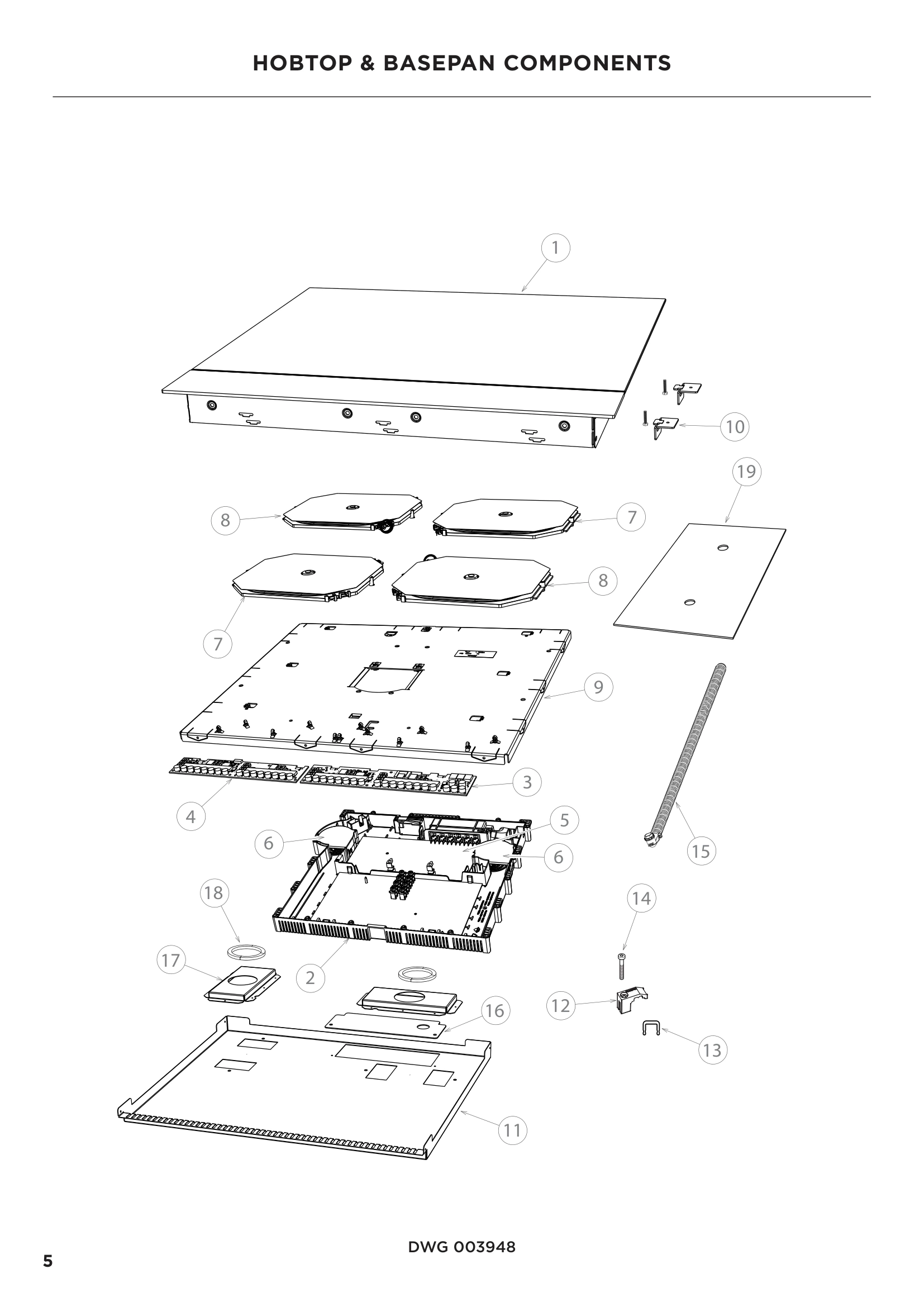 HOBTOP & BASEPAN COMPONENTS