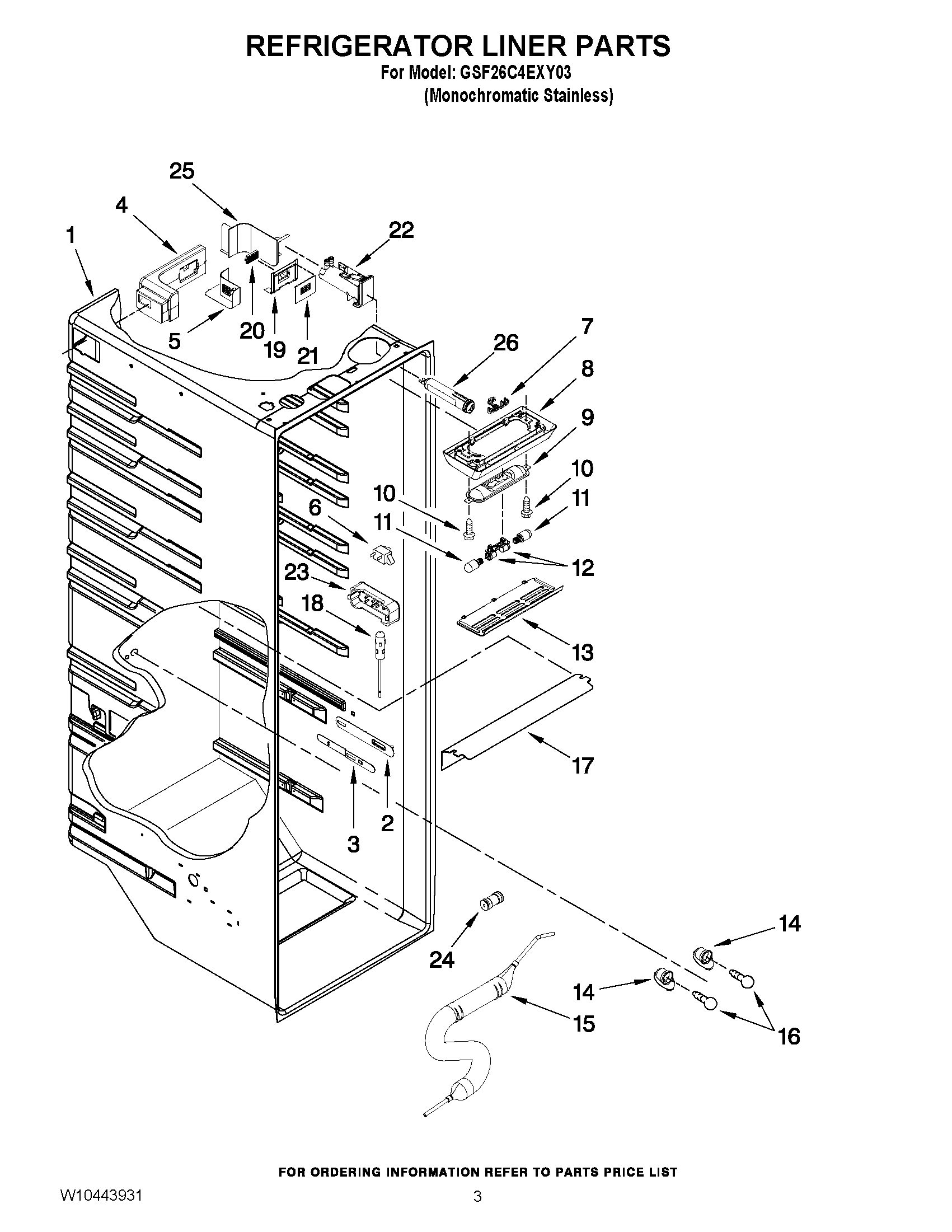 02 - REFRIGERATOR LINER PARTS