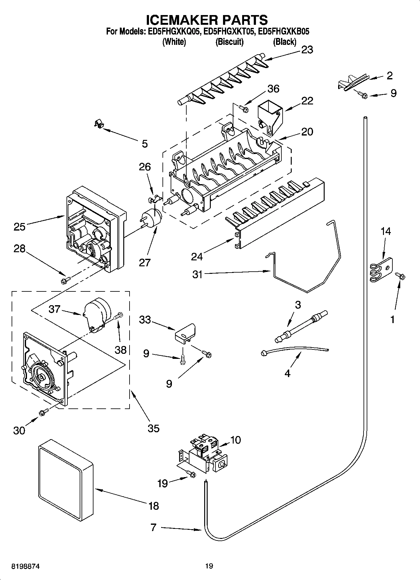 12 - ICEMAKER PARTS, PARTS NOT ILLUSTRATED