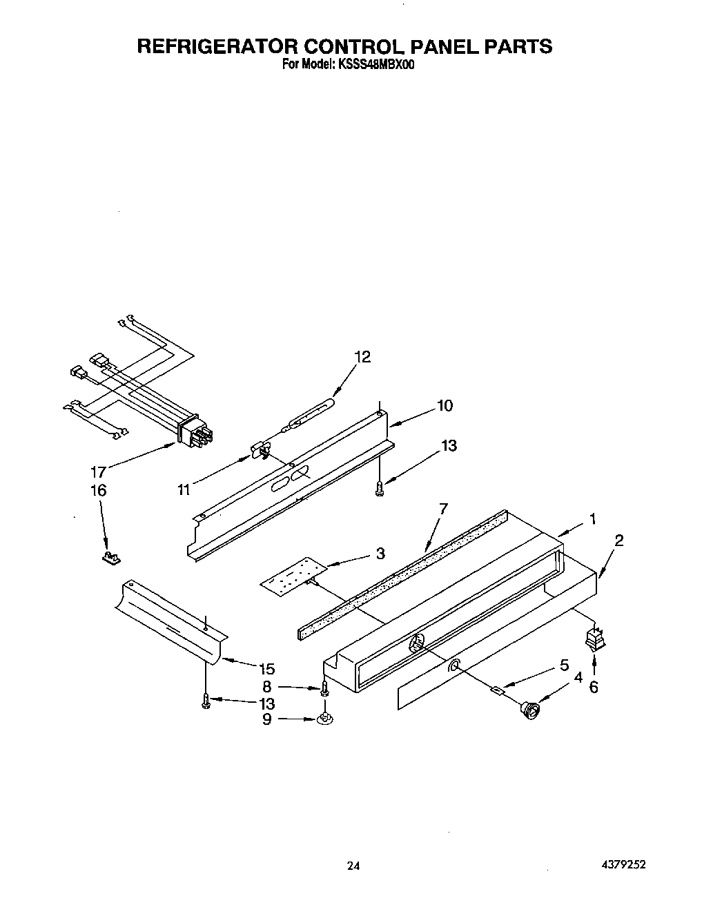 14 - REFRIGERATOR CONTROL PANEL