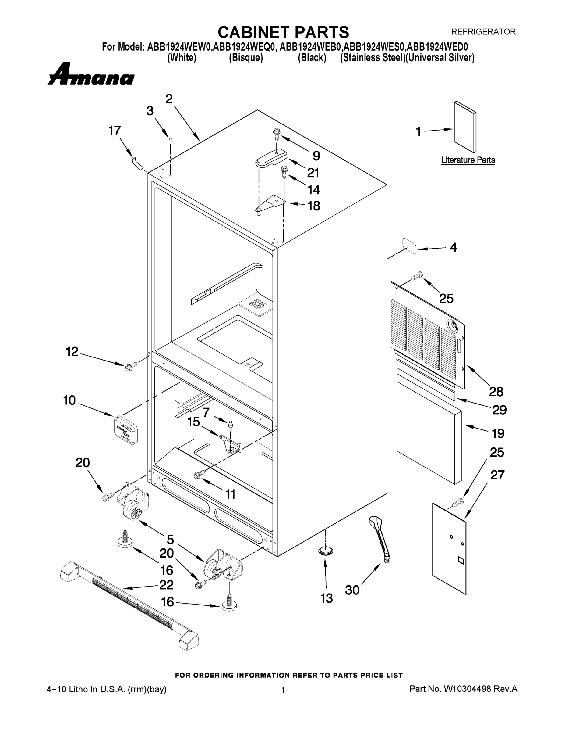 01 - CABINET PARTS