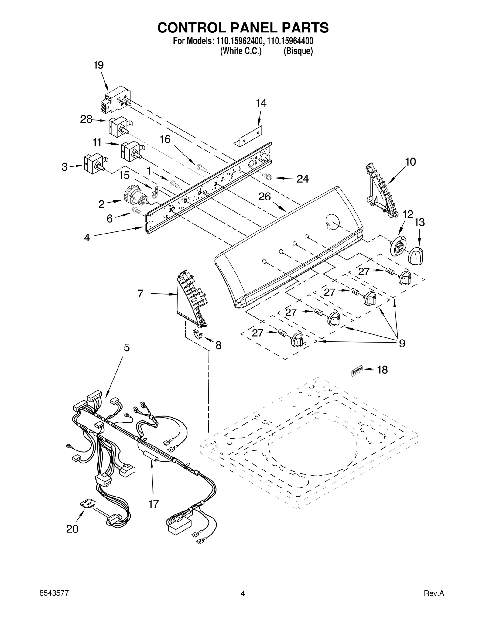 CONTROL PANEL PARTS